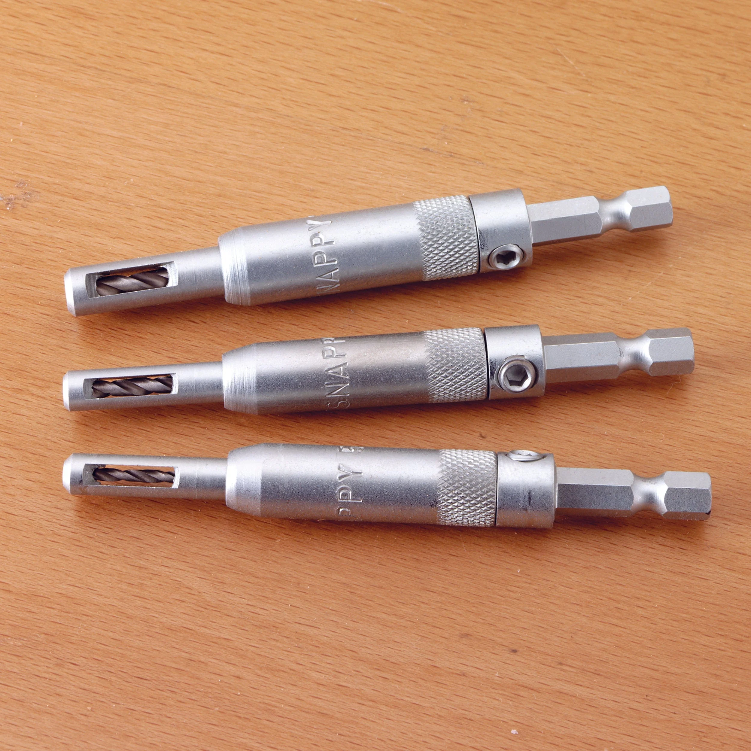 Self-Centering Hinge Drill Bit Set – 3 Piece