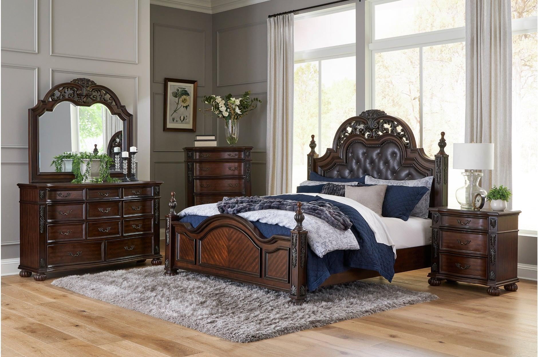 Rico Upholstered Tufted Panel Bedroom Set - Image 1