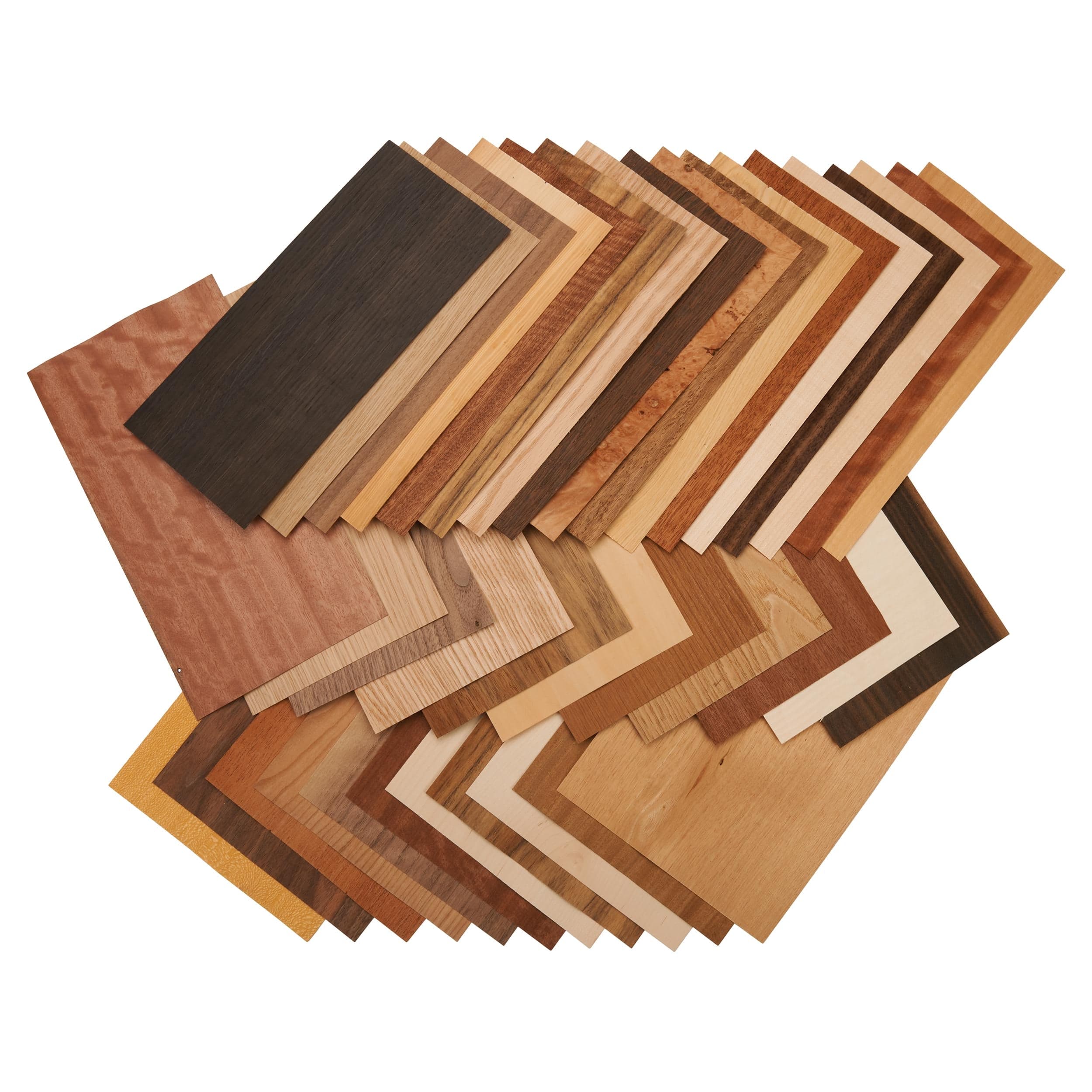 Domestic and Exotic Wood Veneer Pack - 5-1/2" to 7-1/2" Width - Mixed Variety - 20 Square Feet - Image 2