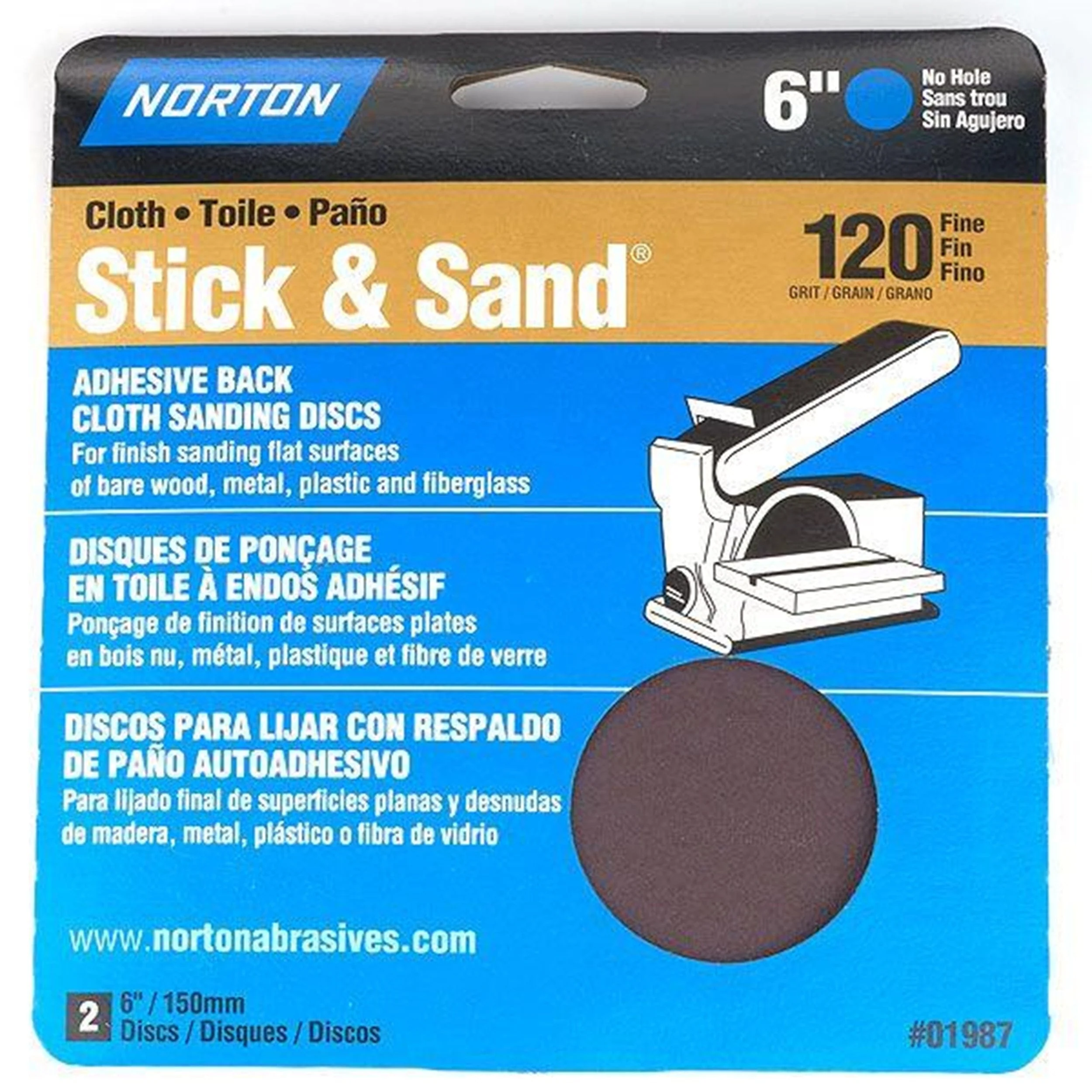 6" PSA Cloth Sanding Disc - 2 Pack - Image 1