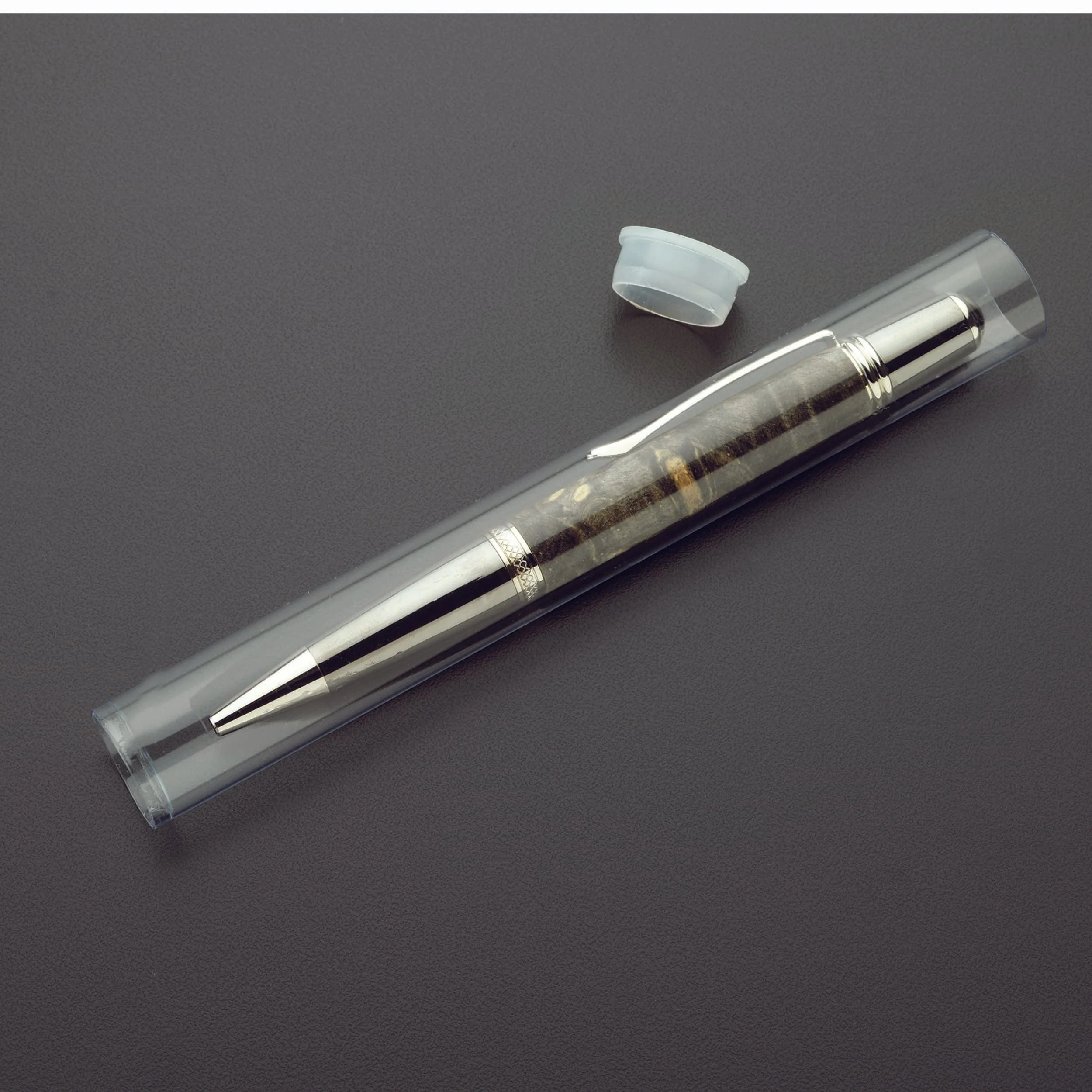Round Pen Tube Case – Clear – 10 Piece