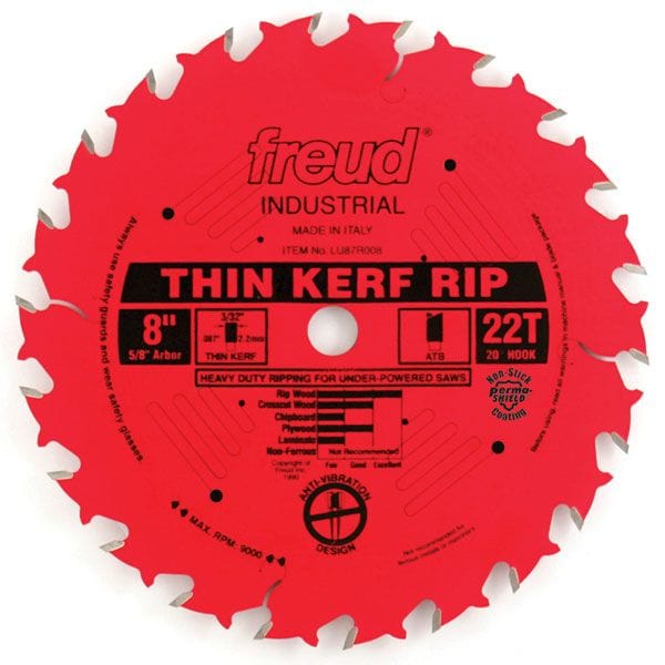 LU87R008 Red Perma Shield Circular Saw Blade 8″ x 5/8″ Bore x 22 Tooth ATB