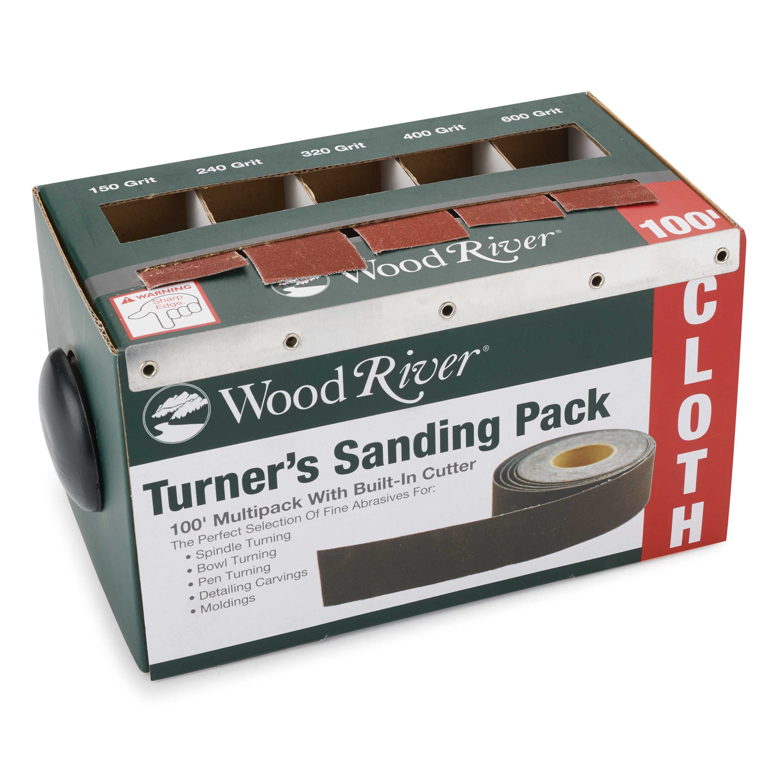 Turner’s Sanding Pack – 1″ x 20′ Sanding Rolls – 5 Grit Assortment