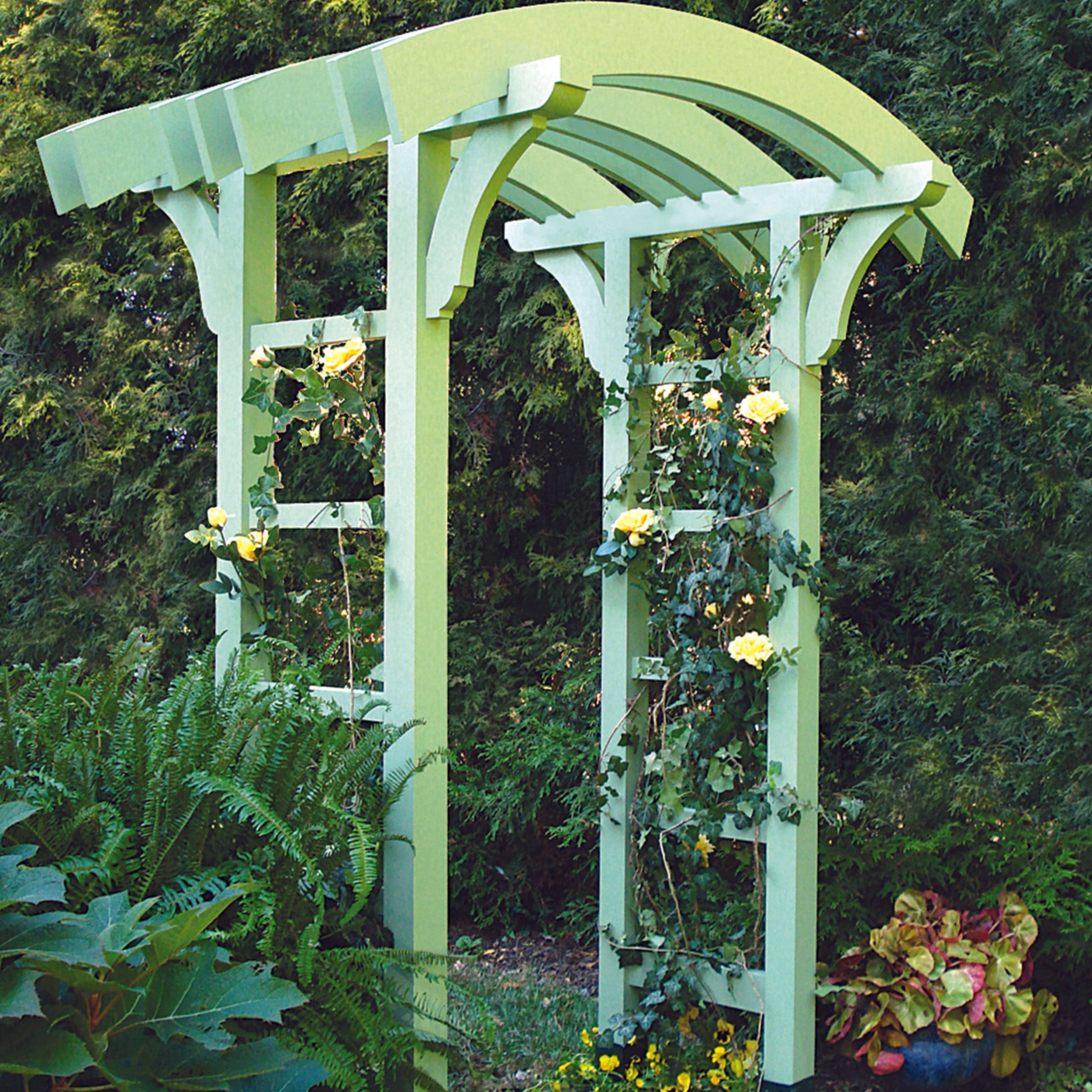 Woodworking Project Paper Plan to Build Garden Arbor and Gate - Image 1
