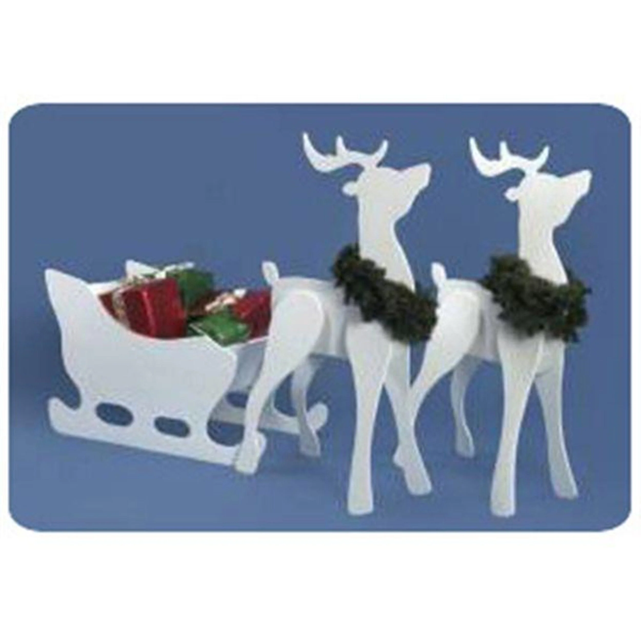Woodworking Project Paper Plan to Build Proud Reindeer and Sleigh Combo - Image 1