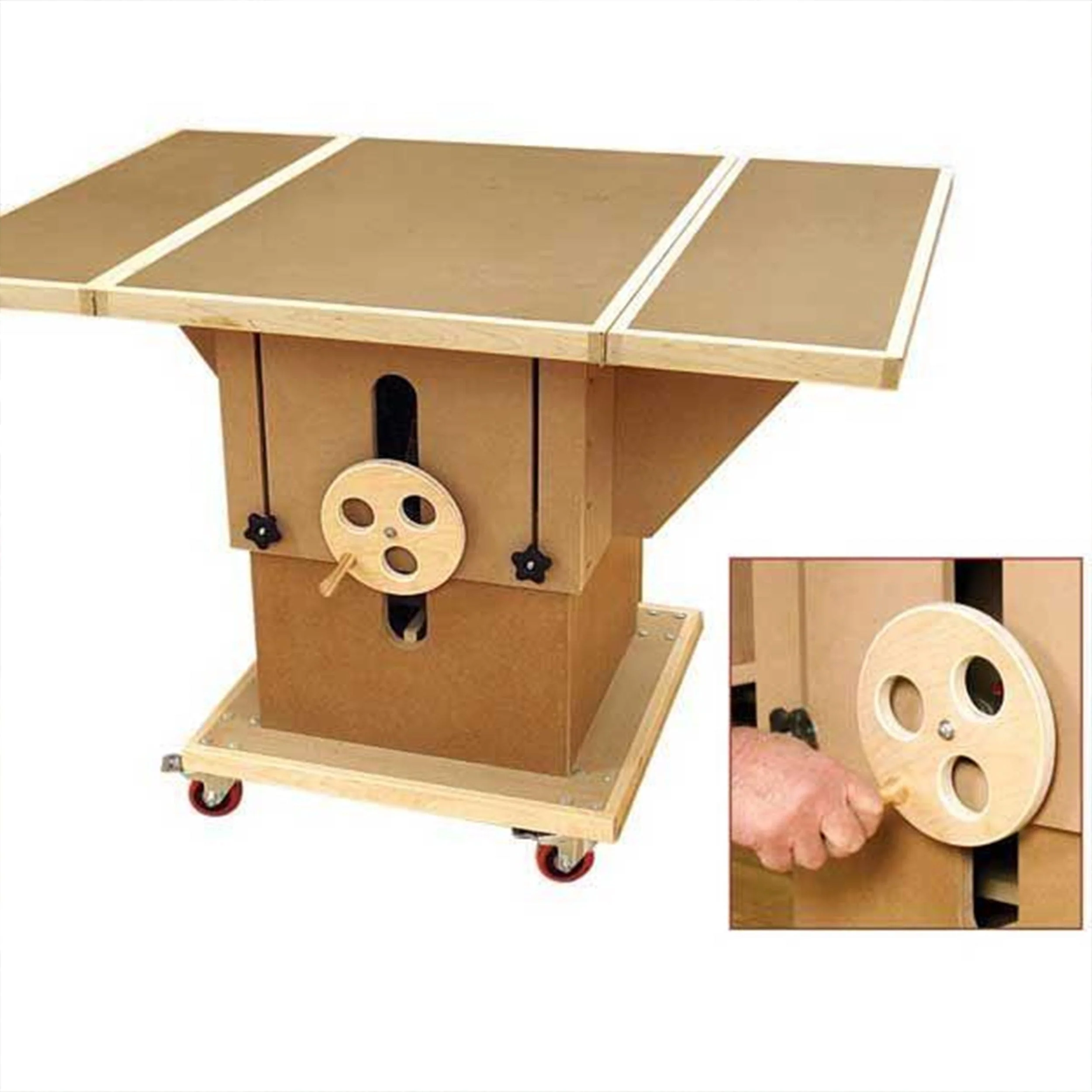 Woodworking Project Paper Plan to Build Adjustable 3-in-1 Assembly Table - Image 1