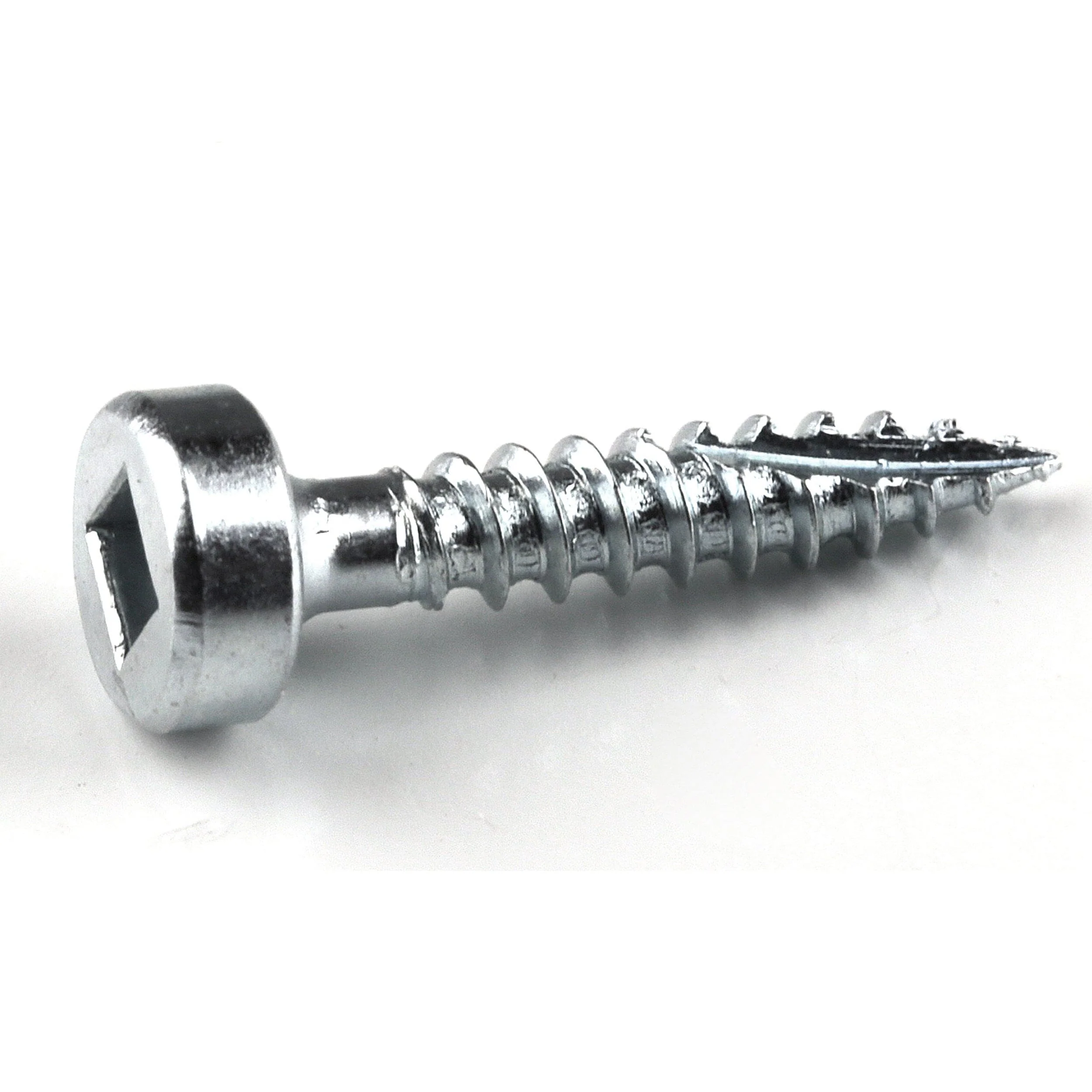 Pocket Hole Screw – #6 Fine – Square Drive – Pan-Head – Zinc