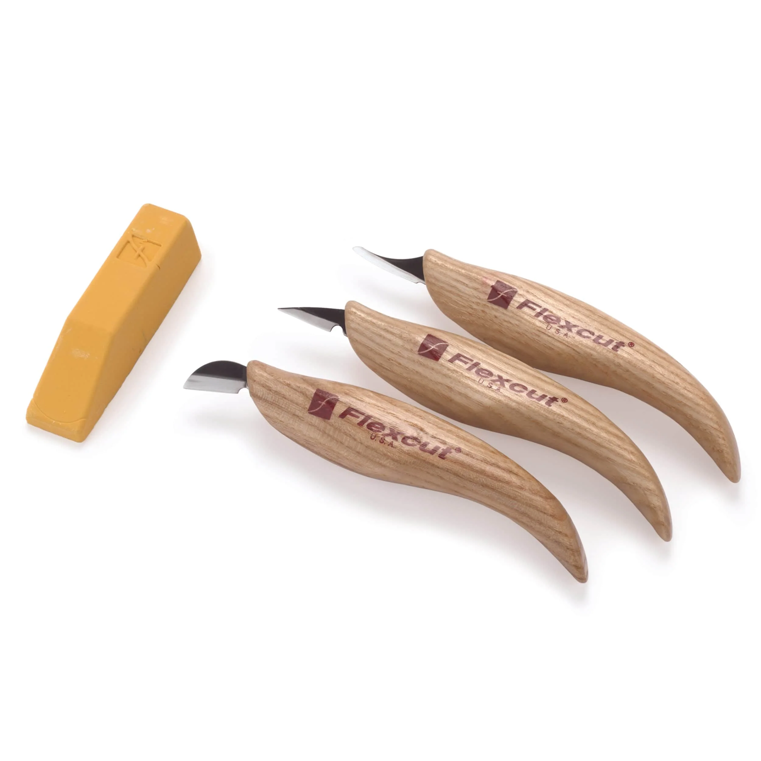 Detail Carving Knife Set with Sharpening Compound – 3 Piece