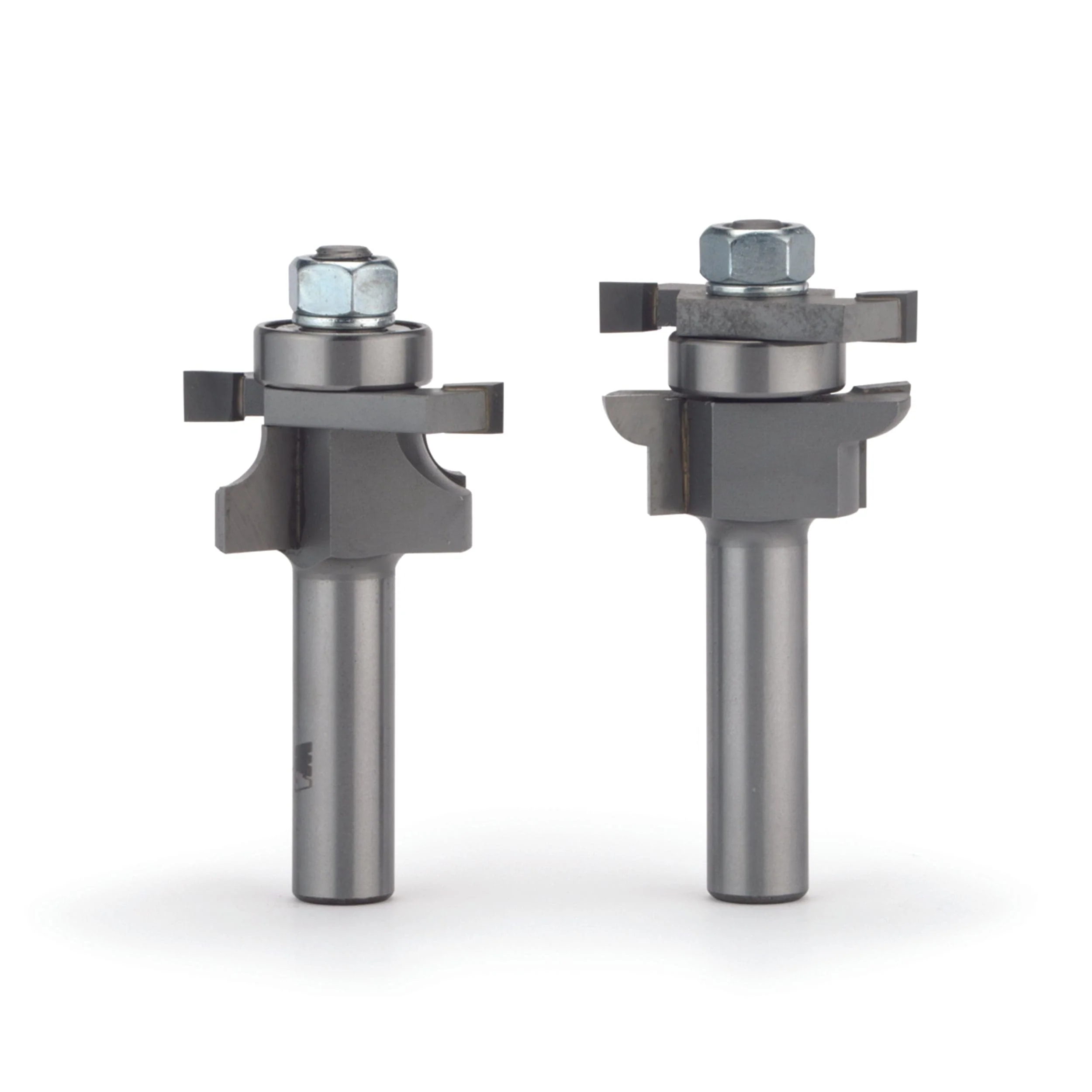 Round Stile and Rail Door Router Bit Set – 1/2″ SH – 1-5/8″ OD x 1″ CL – 2 Piece