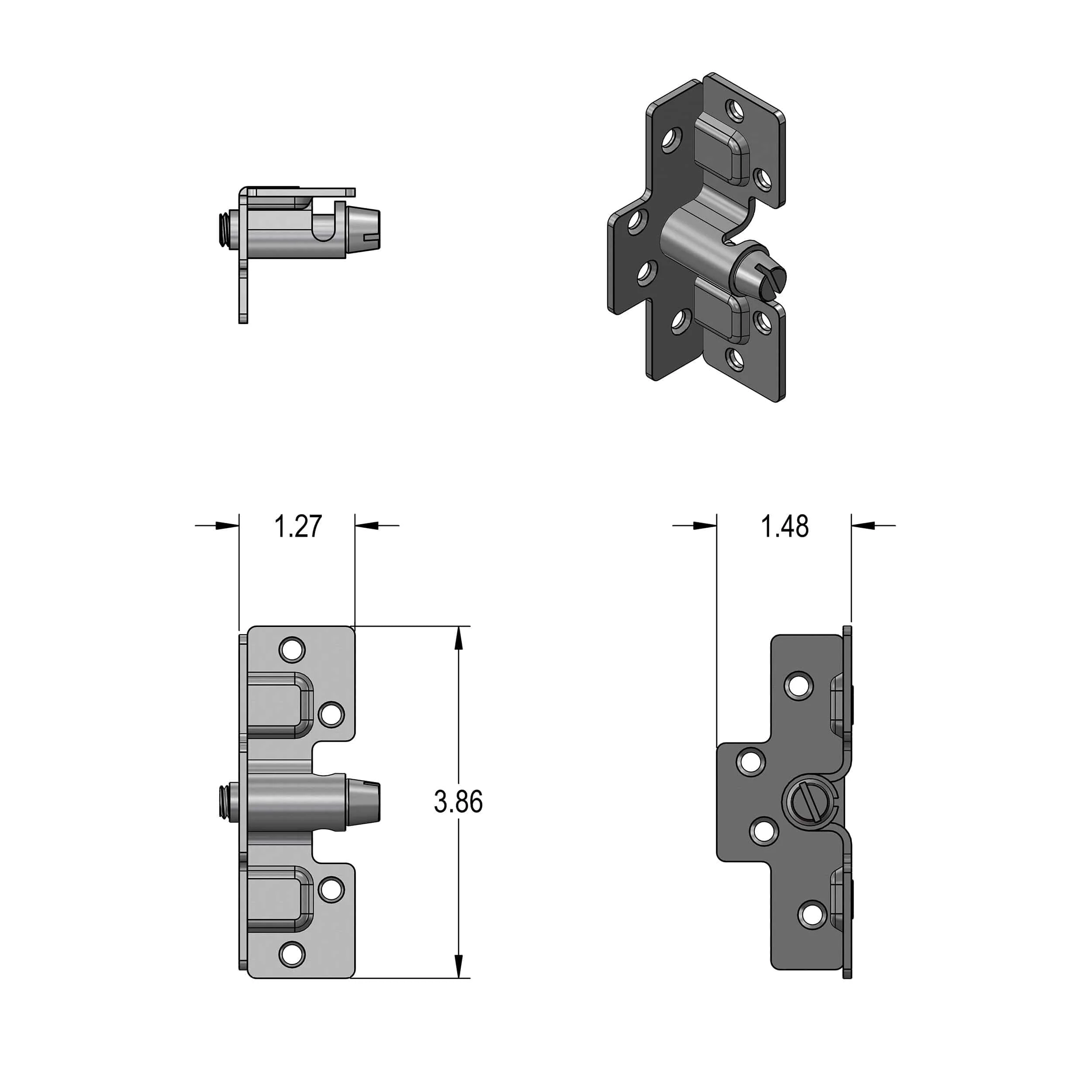 Bed Rail Bracket Set - 4 Pair - Image 2
