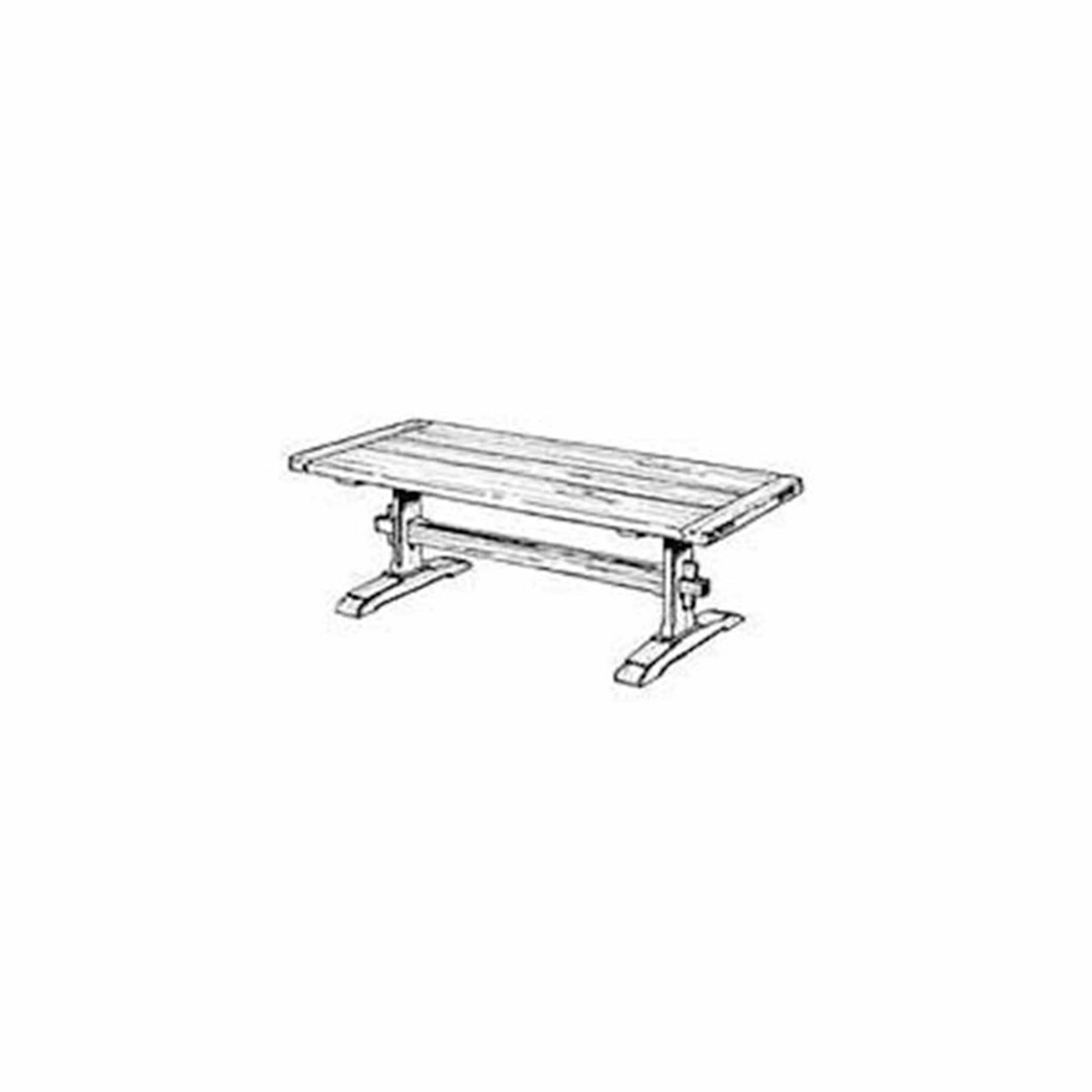 Woodworking Project Paper Plan to Build Trestle Coffee Table - Image 1