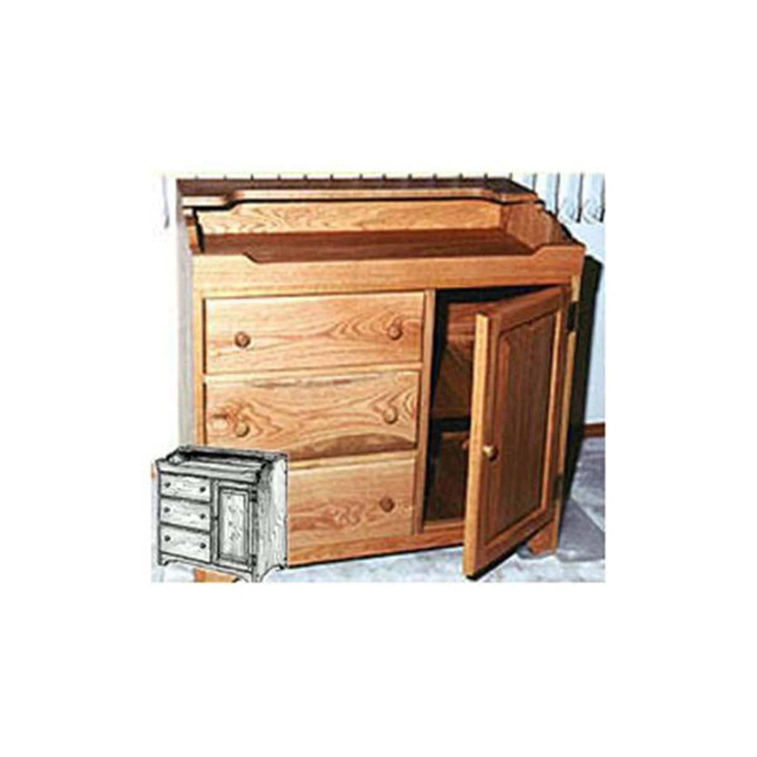 Woodworking Project Paper Plan to Build Early American Dry Sink - Image 1