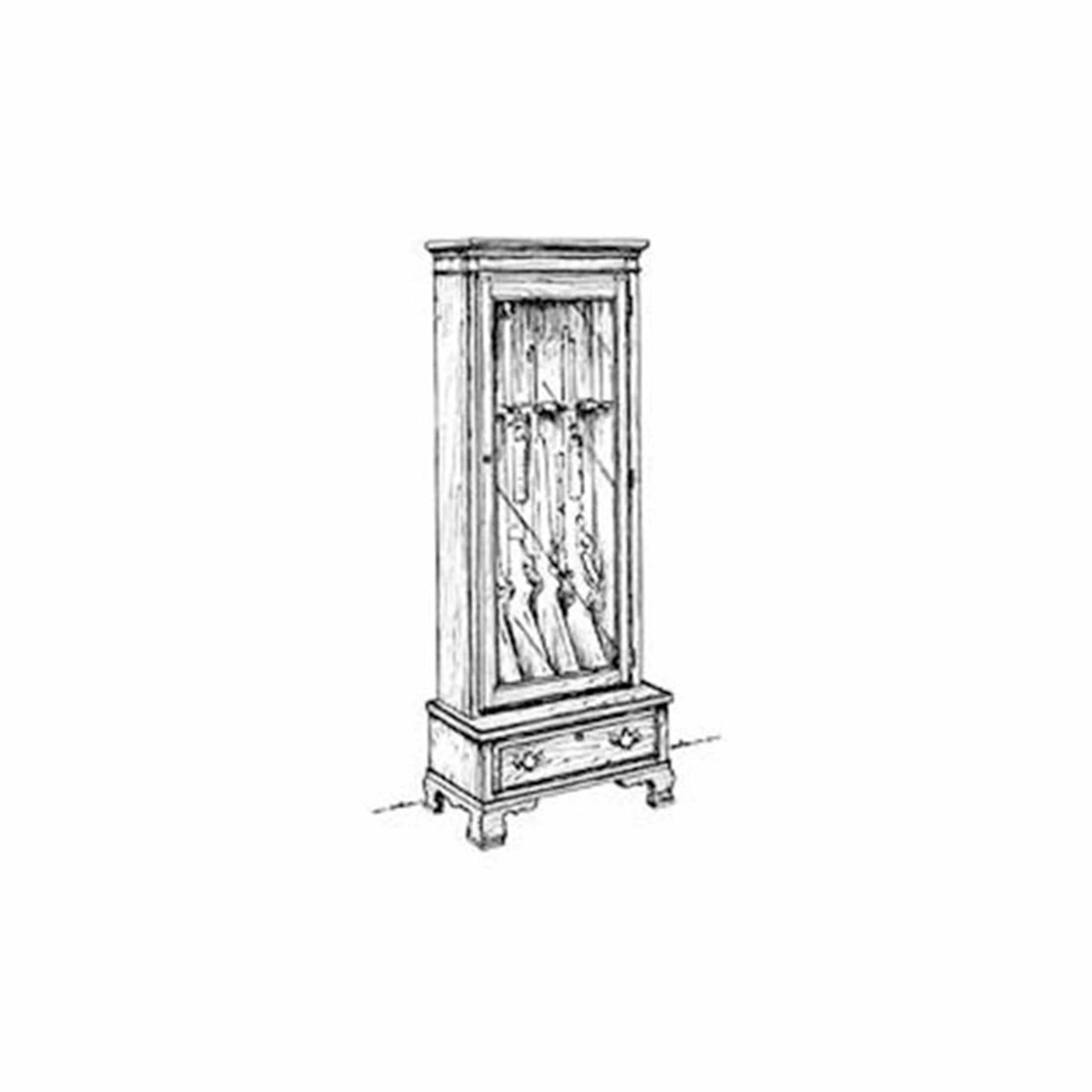 Woodworking Project Paper Plan to Build 5 Barrel Gun Cabinet - Image 1