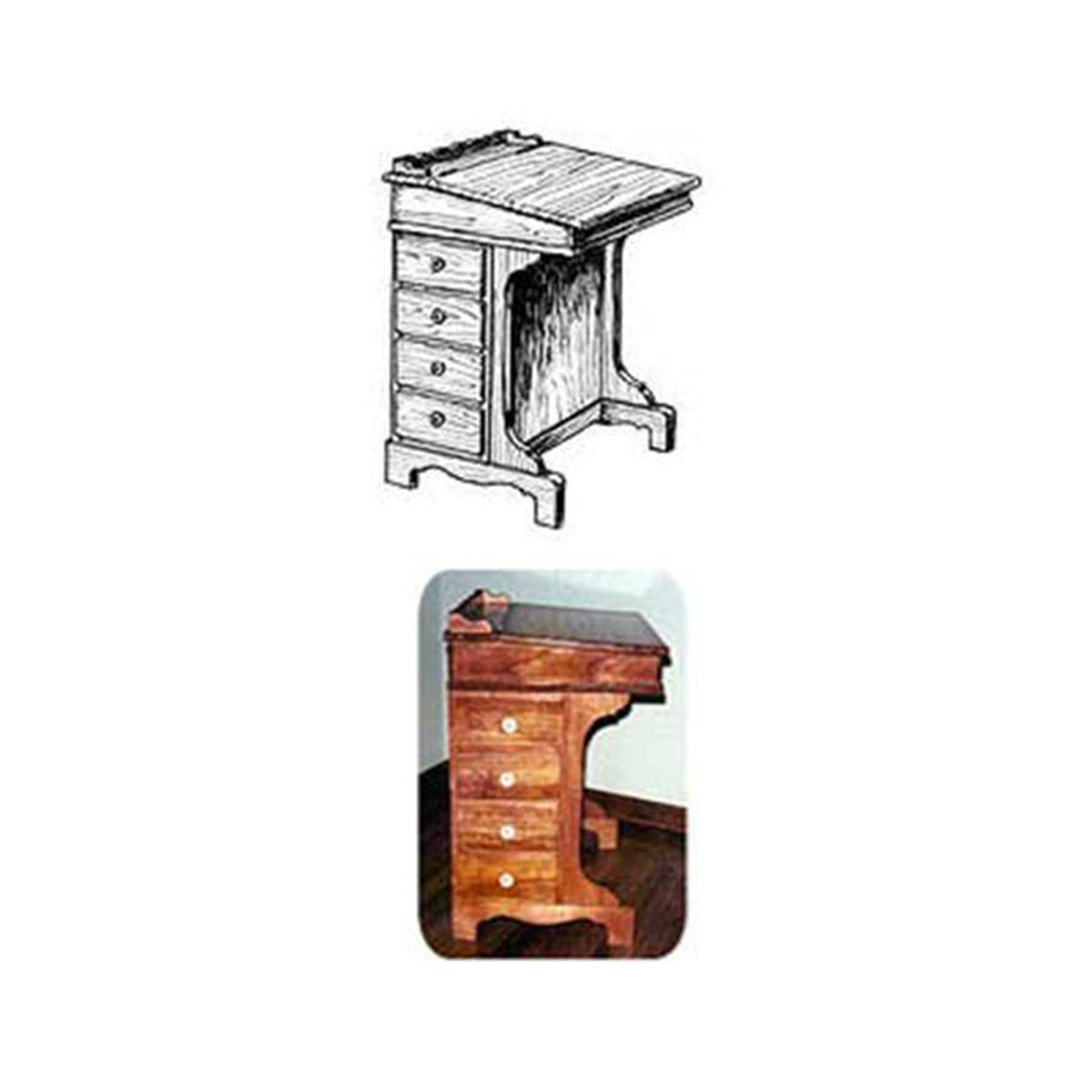 Woodworking Project Paper Plan to Build Captain's Writing Desk - Image 1