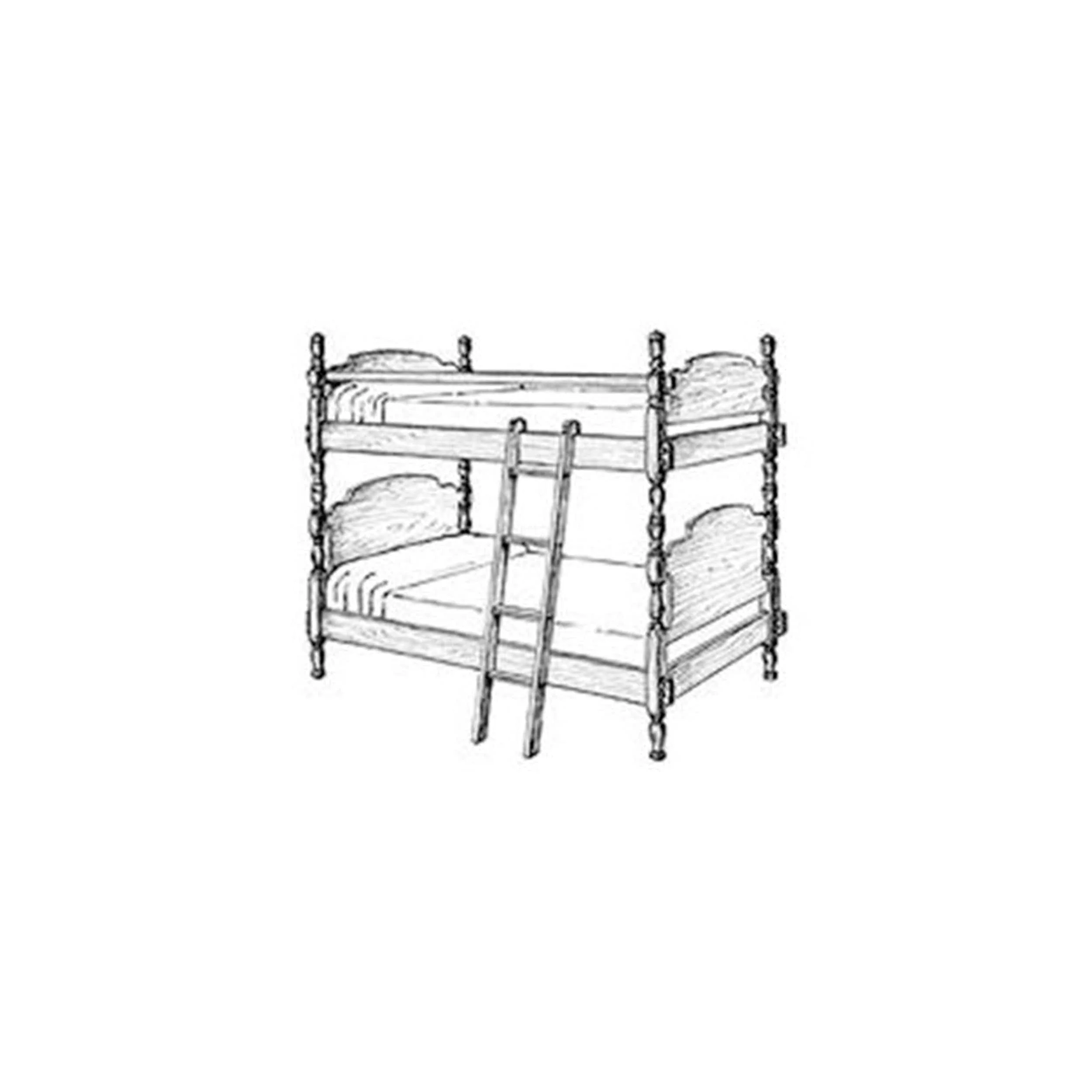Woodworking Project Paper Plan to Build Traditional Bunk Bed - Image 1