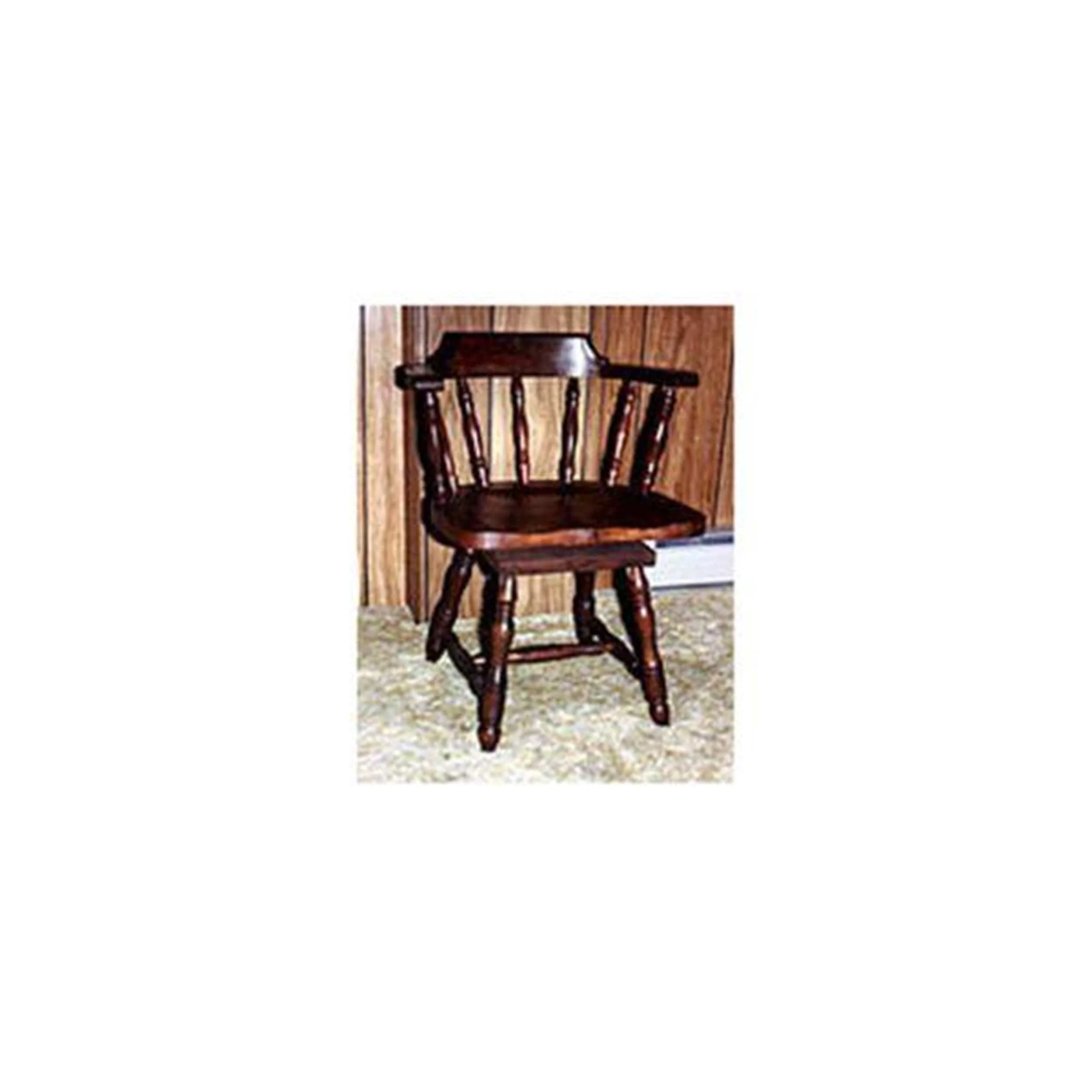 Woodworking Project Paper Plan to Build Captain's Swivel Chair - Image 1