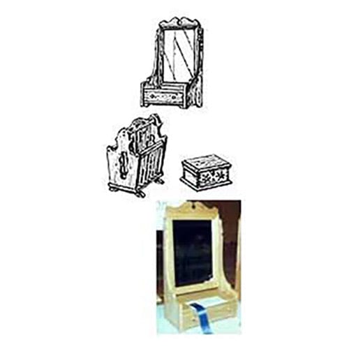 Woodworking Project Paper Plan to Build Dresser Mirror, Jewelry Box, Magazine Rack - Image 1