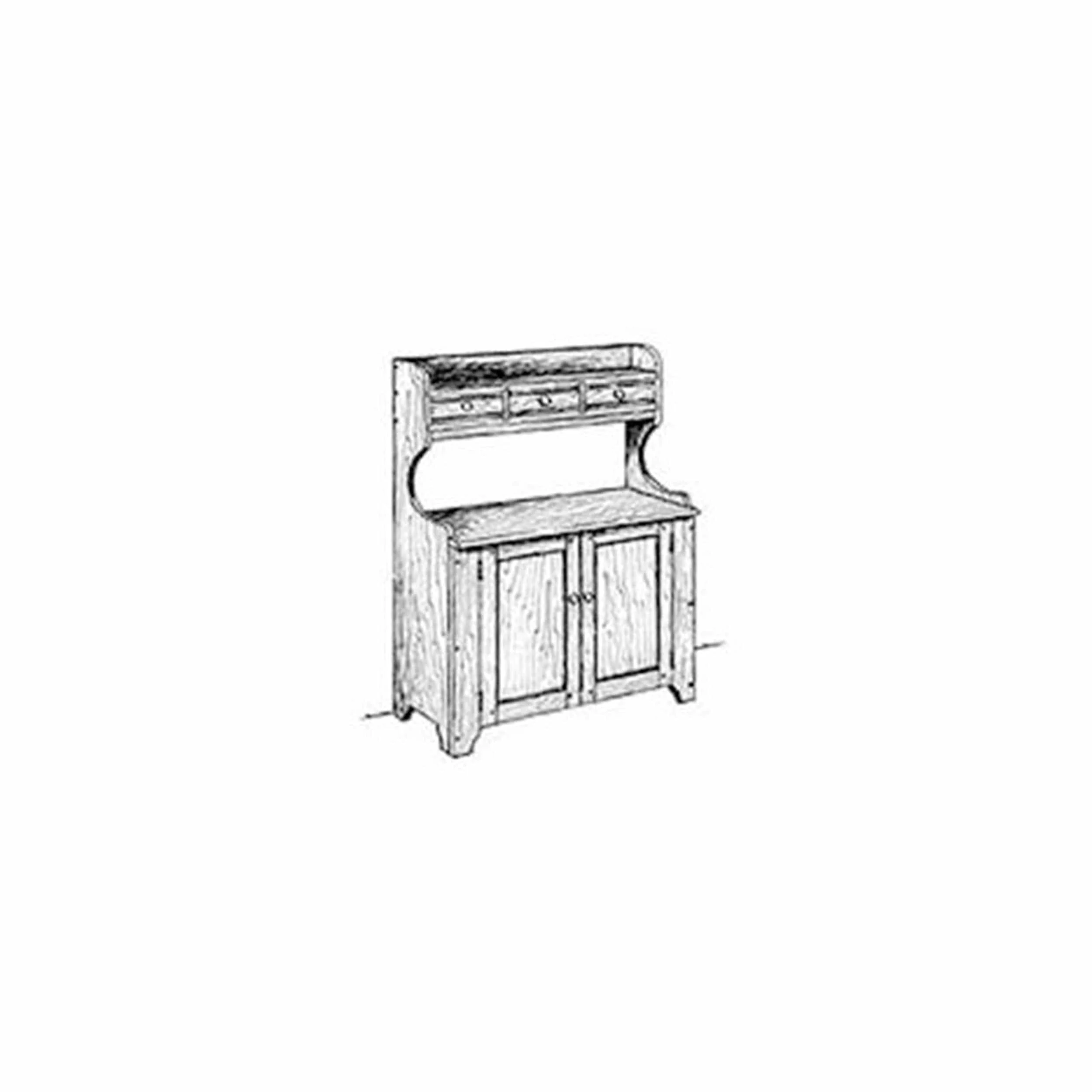 Woodworking Project Paper Plan to Build Shaker Utility Cupboard - Image 1