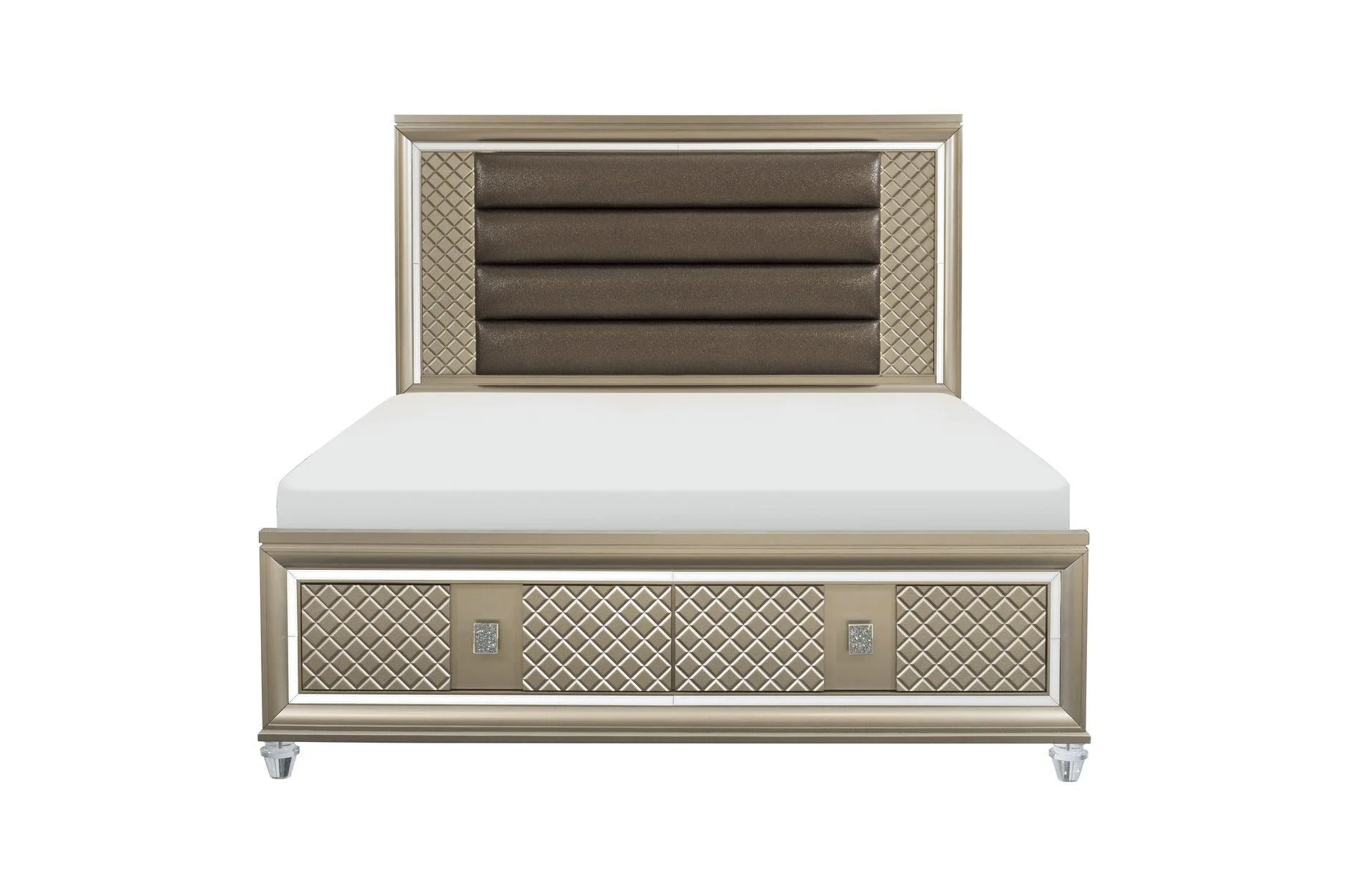 Loudon Champagne Upholstered Bedroom Set - Image 2