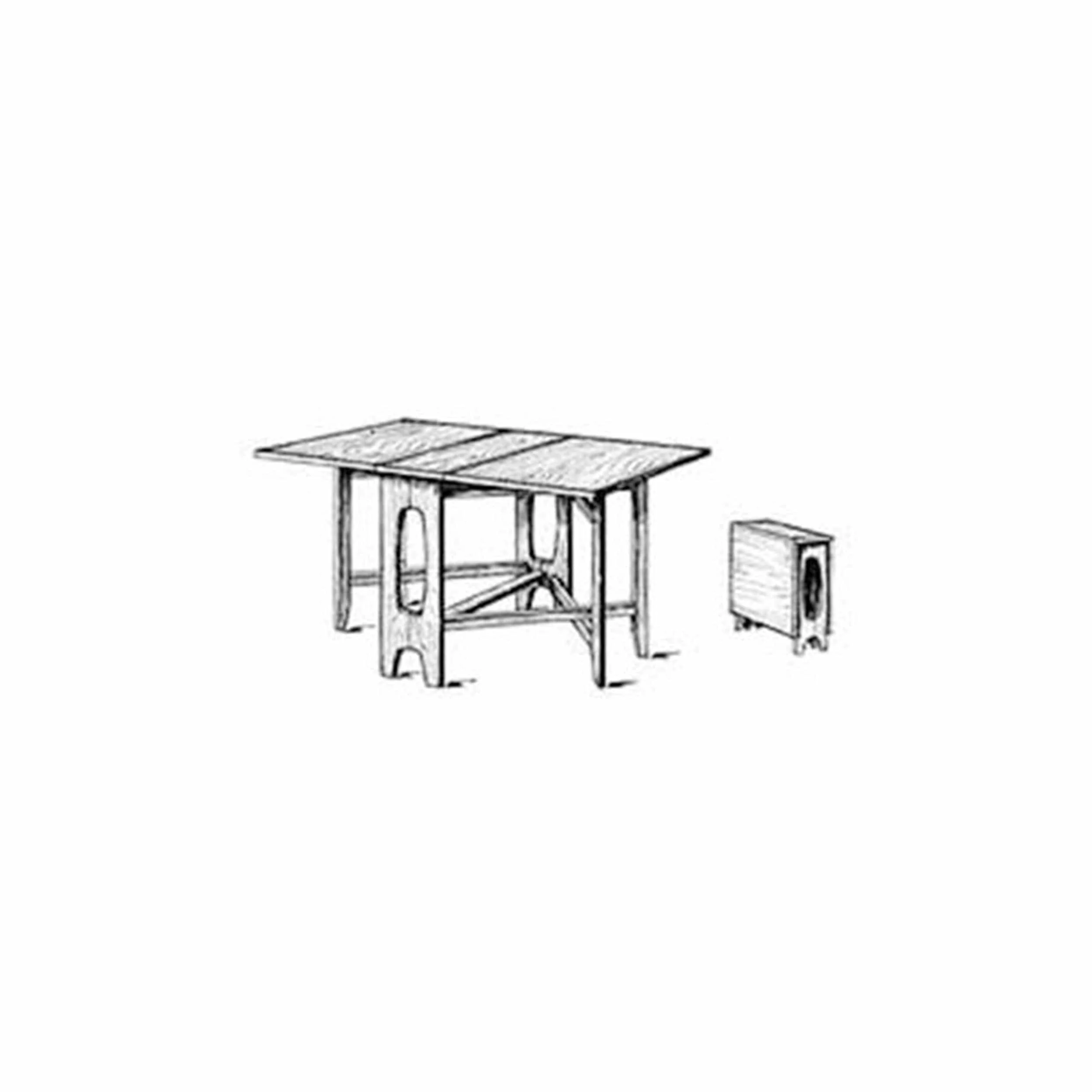 Woodworking Project Paper Plan to Build Collapsible Table - Image 1