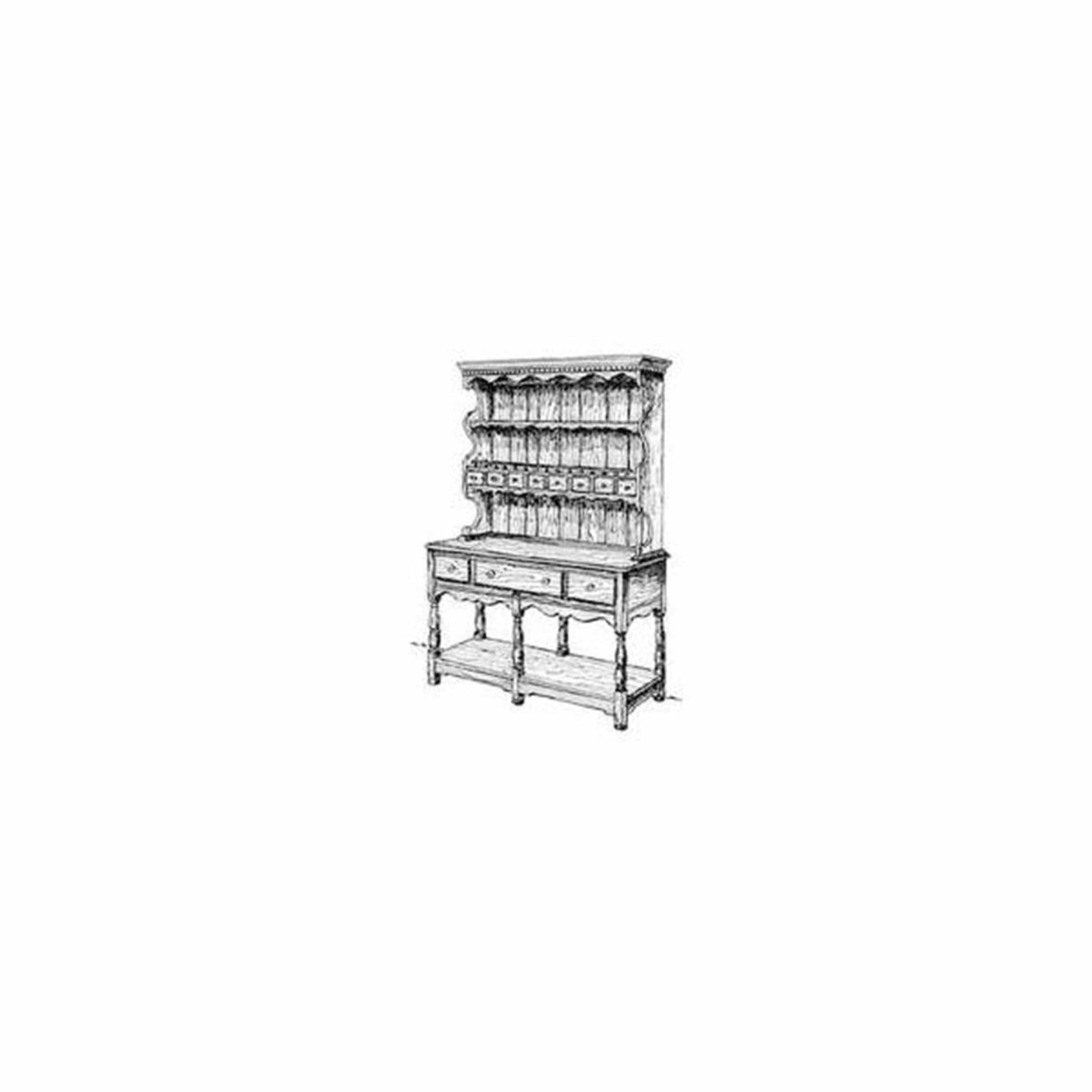 Welsh Hutch and Buffet Woodworking Plan - Image 1