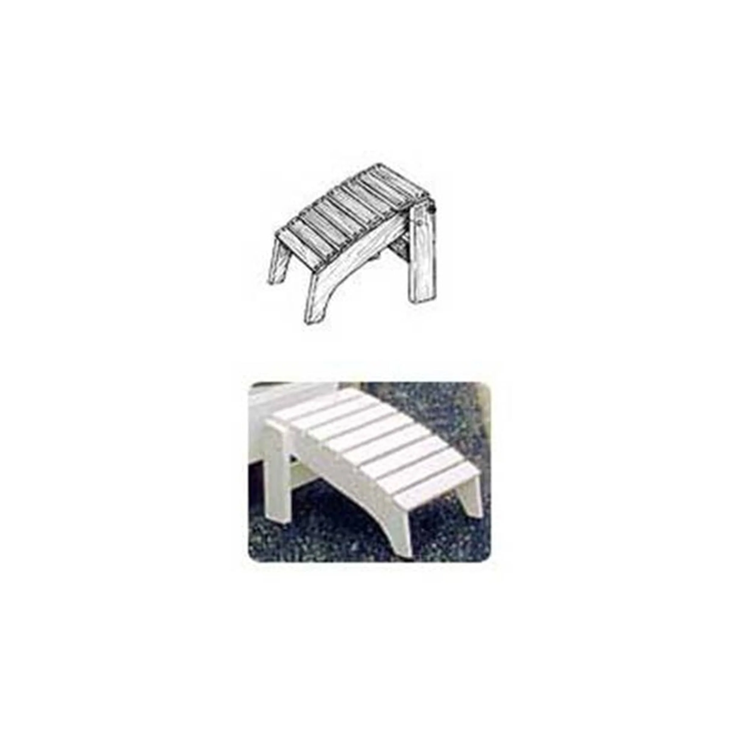 Woodworking Project Paper Plan to Build Folding Adirondack Footrest - Image 1