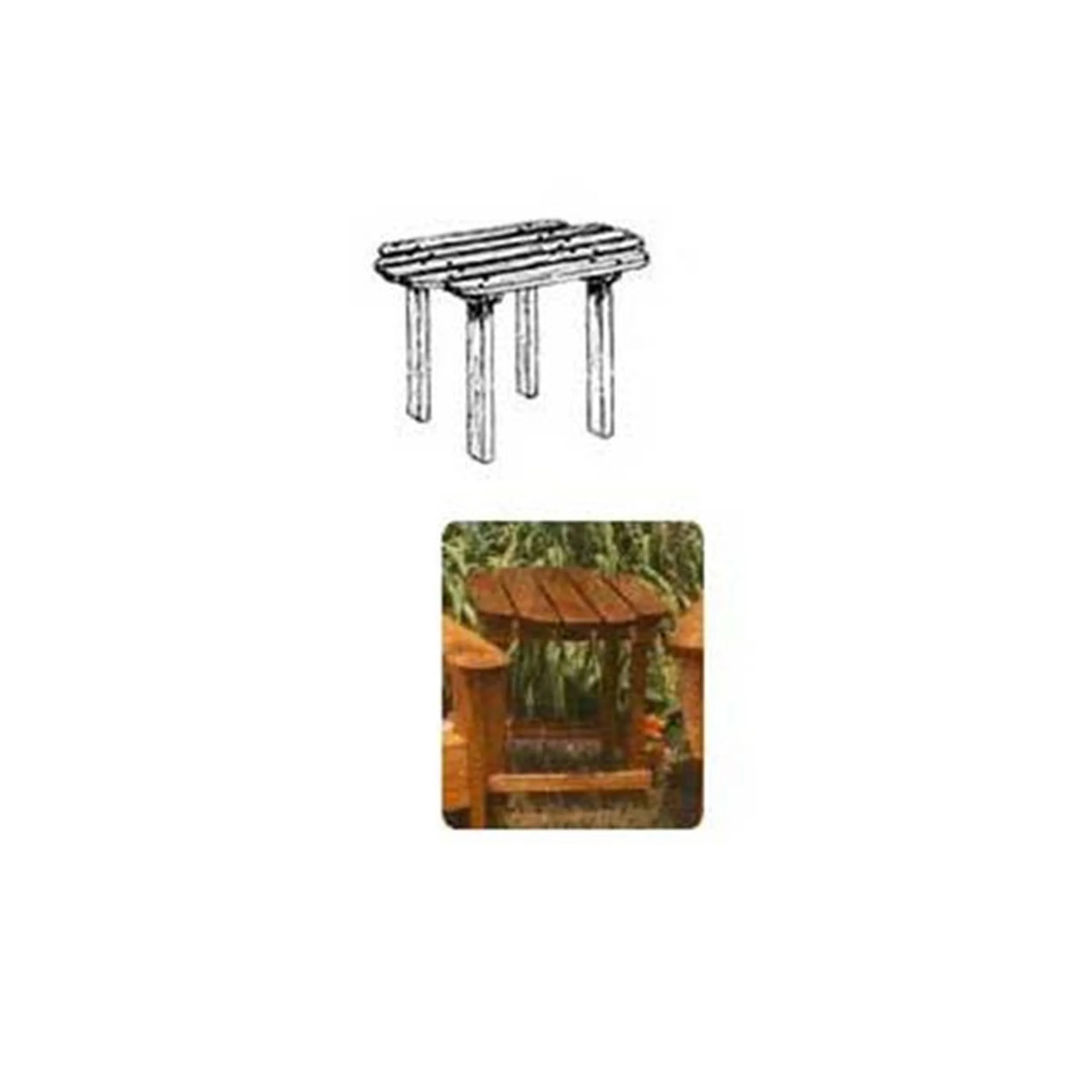 Woodworking Project Paper Plan to Build Adirondack Table - Image 1