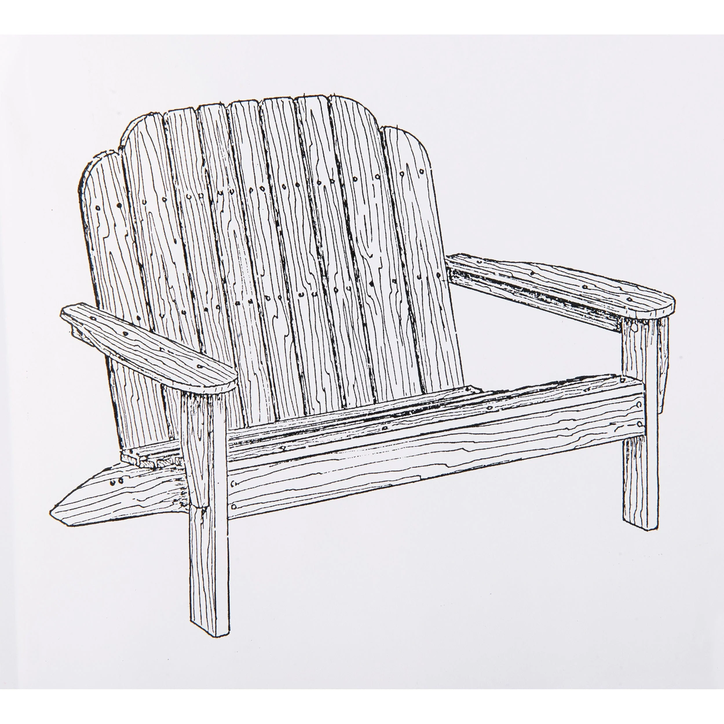 Woodworking Project Paper Plan to Build Adirondack Loveseat - Image 1