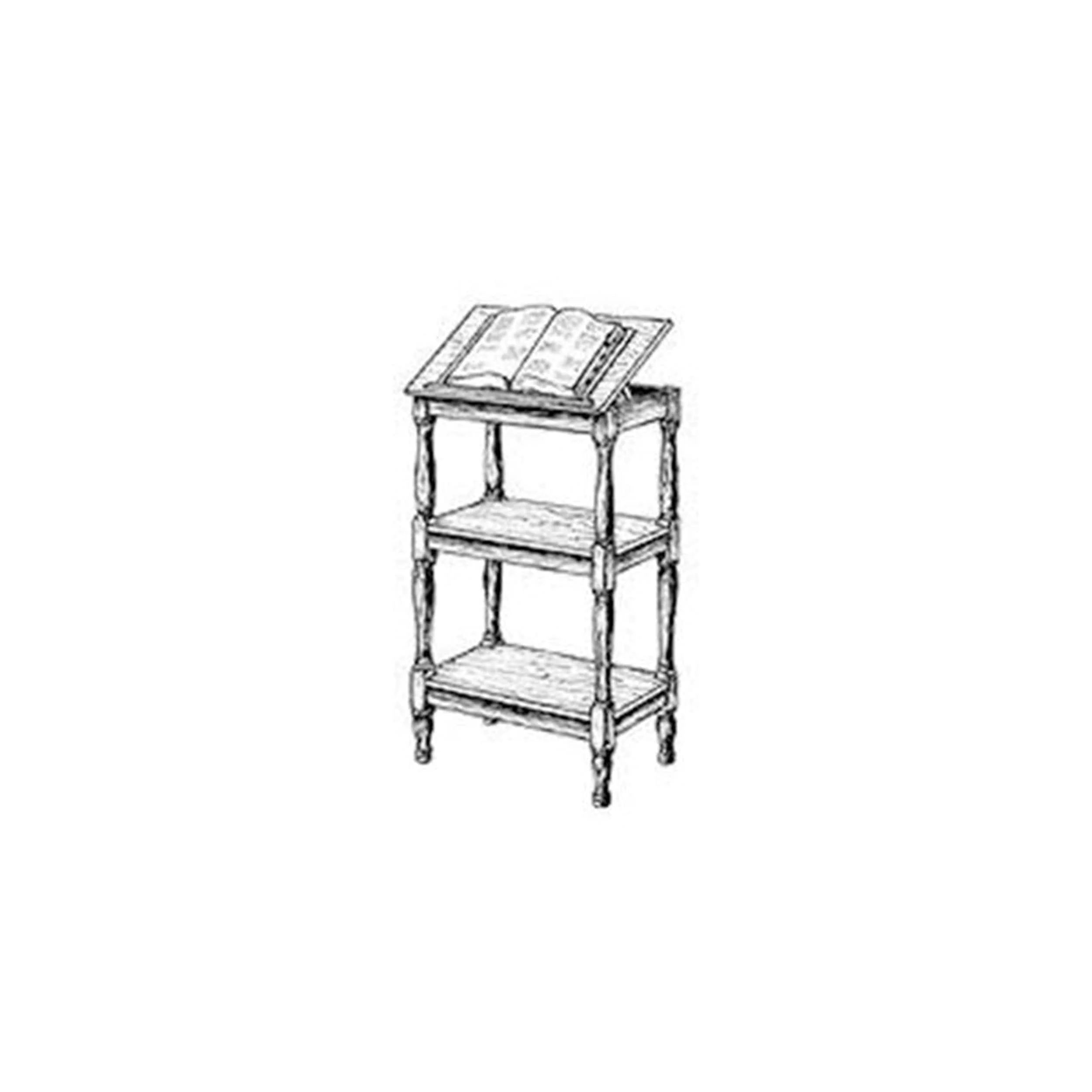 Woodworking Project Paper Plan to Build Lectern/Bookstand - Image 1