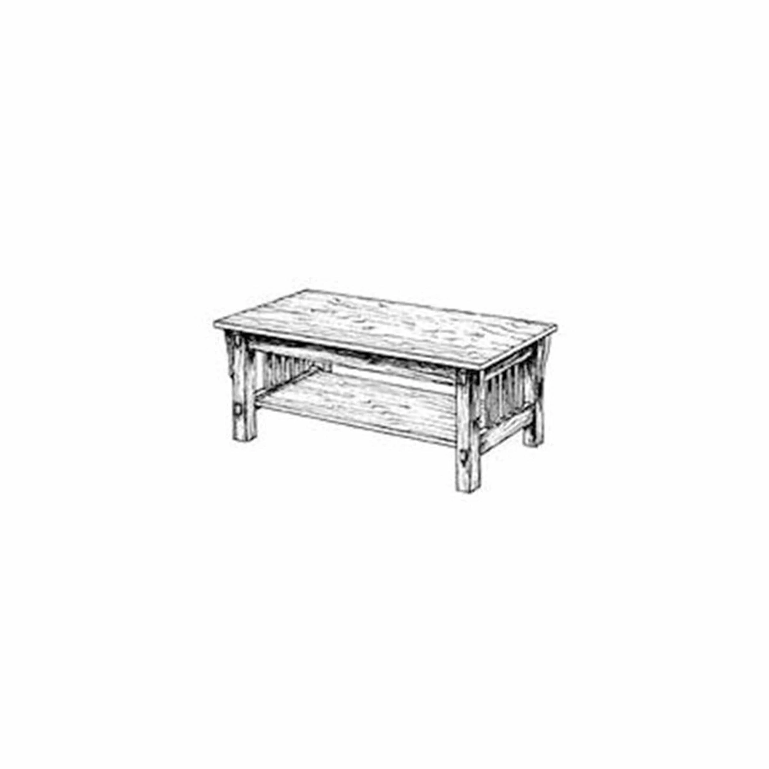 Woodworking Project Paper Plan to Build Mission Coffee Table - Image 1
