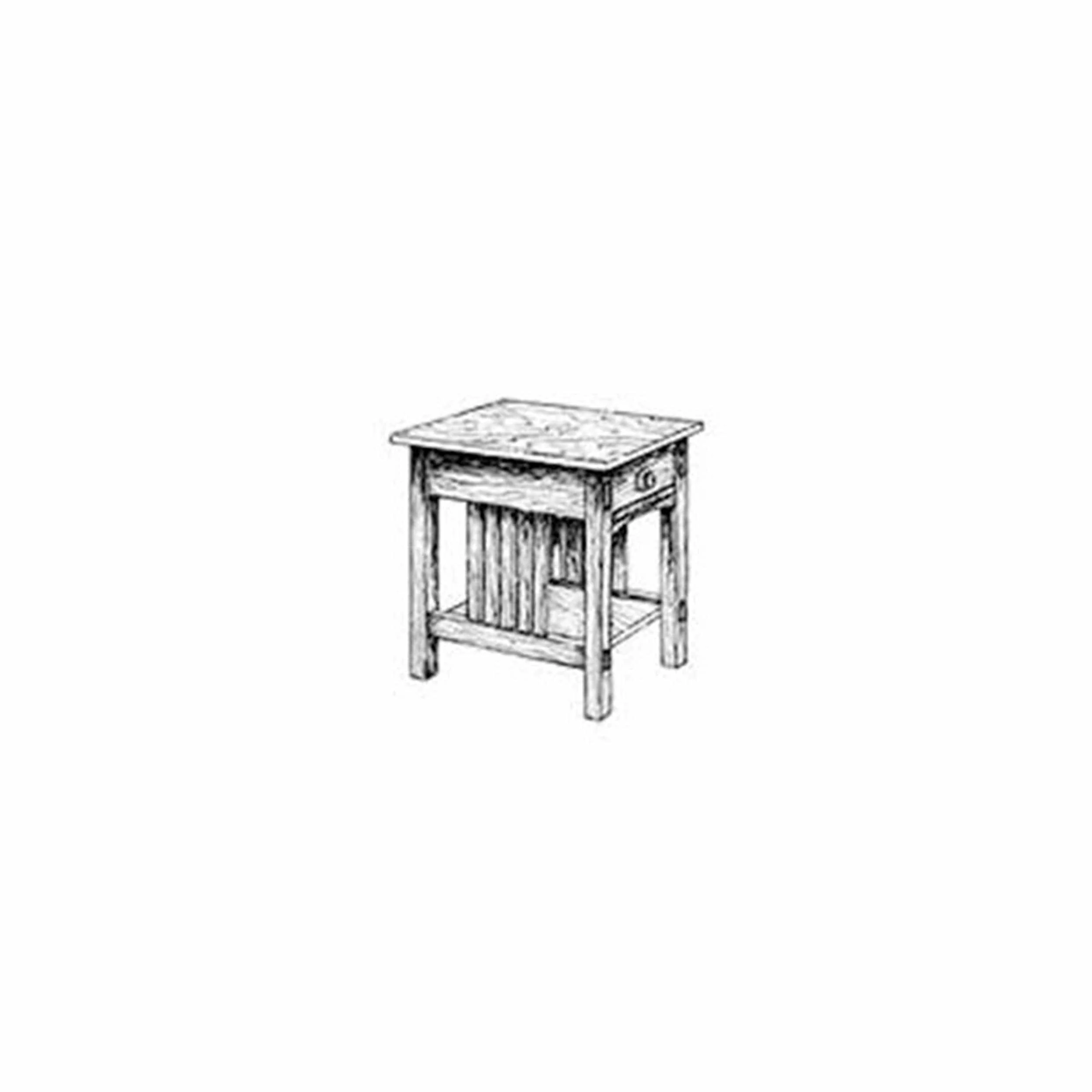 Woodworking Project Paper Plan to Build Mission End Table - Image 1