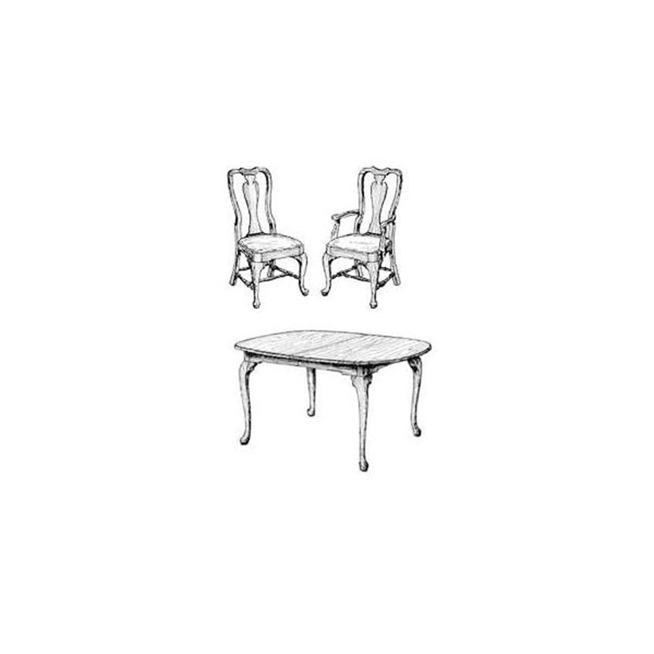 Queen Anne Dining Room Woodworking Plan - Image 1