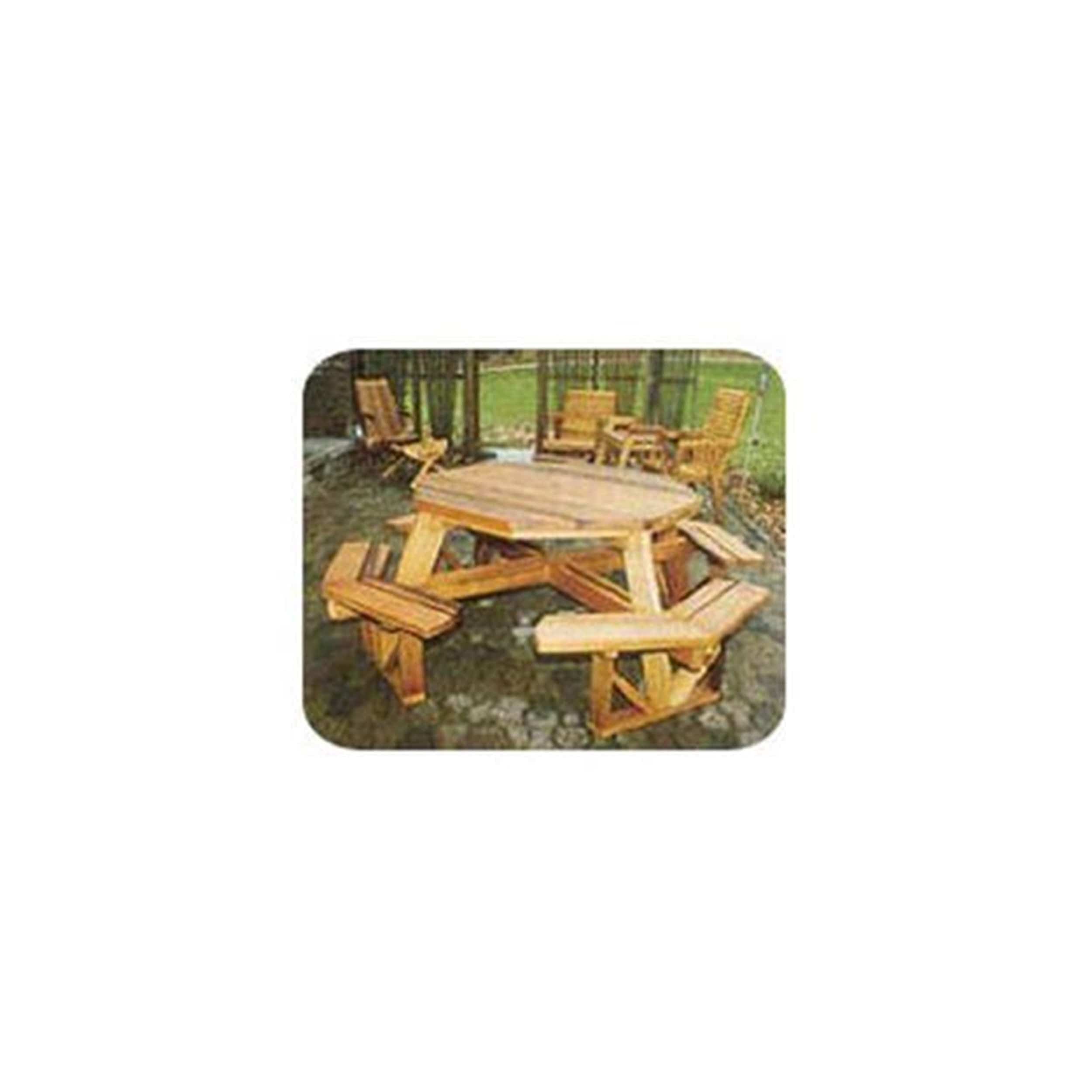 Woodworking Project Paper Plan to Build an 85" Wide Octagon Picnic Table - Image 1