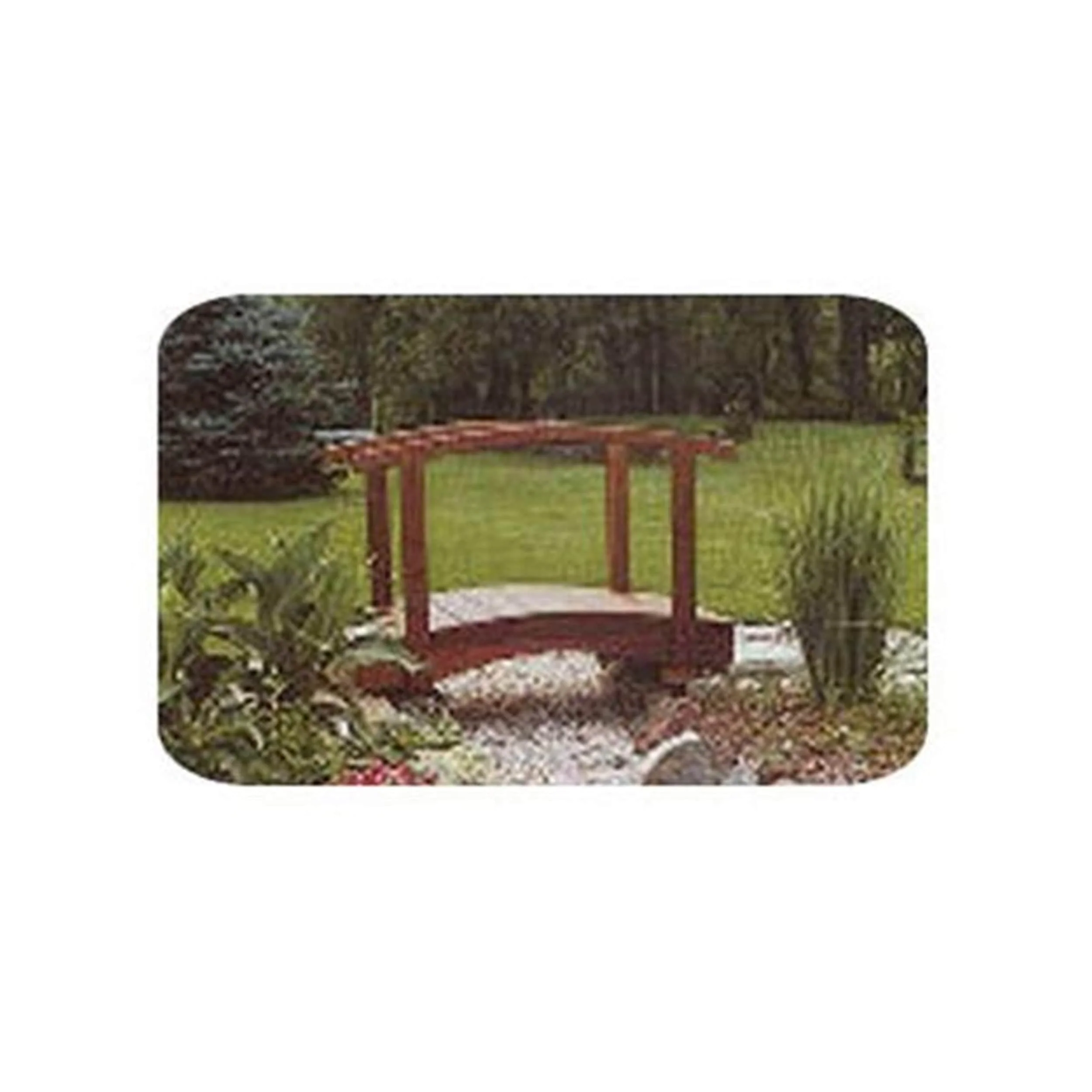Woodworking Project Paper Plan to Build 5' Arched Lawn Bridge - Image 1