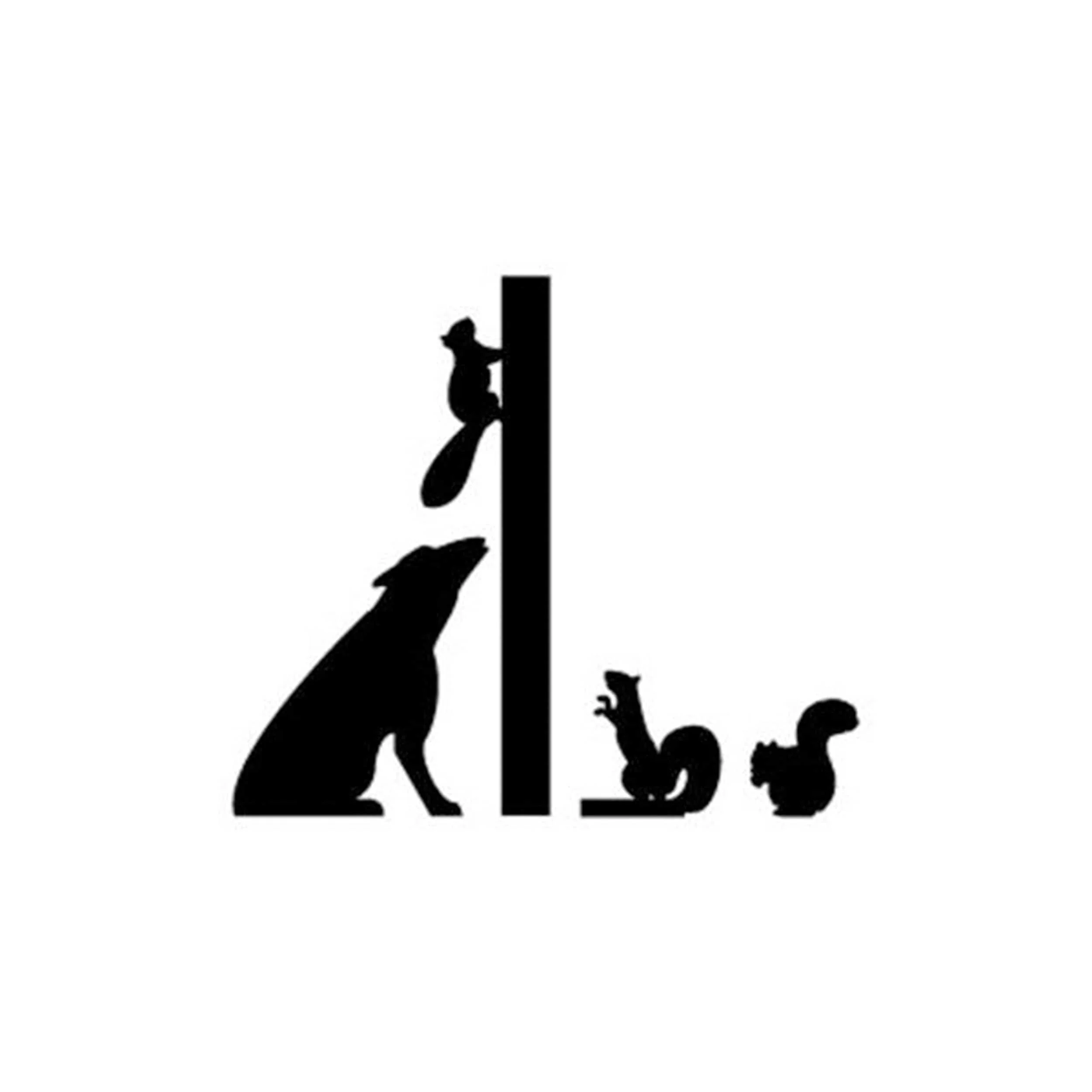 Woodworking Project Paper Plan to Build Dog and Squirrels Shadow - Image 1