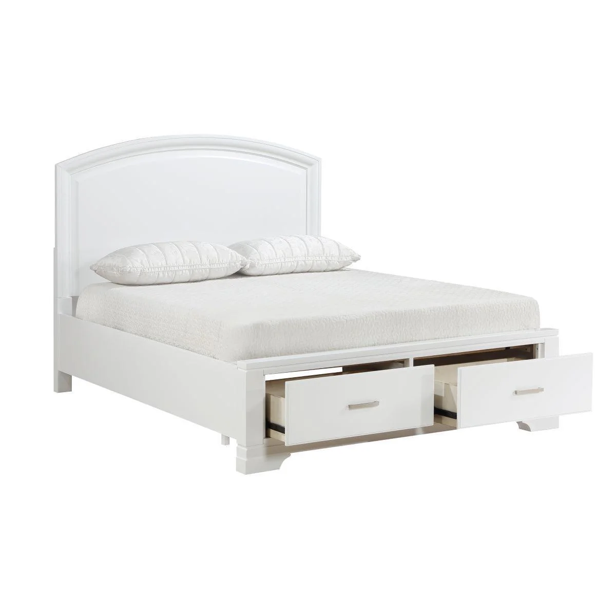 Heinz White Storage Platform Queen Bed - Image 3