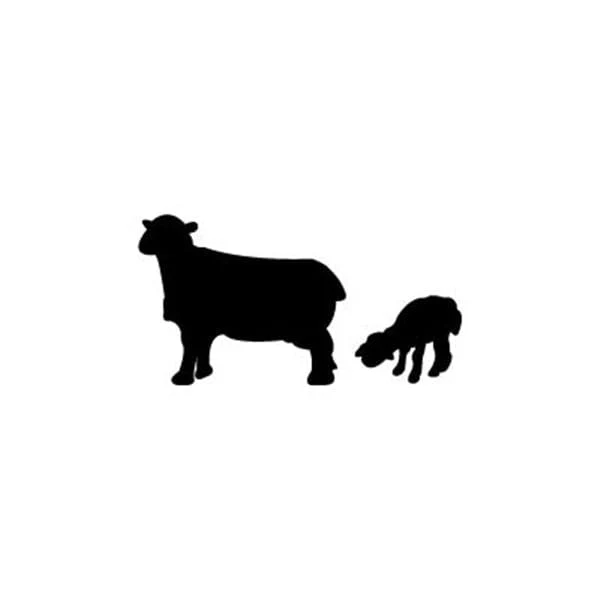 Woodworking Project Paper Plan to Build Sheep with Lamb Shadow - Image 1