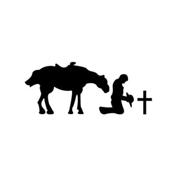 Woodworking Project Paper Plan to Build Small Praying Cowboy Shadow - Image 1