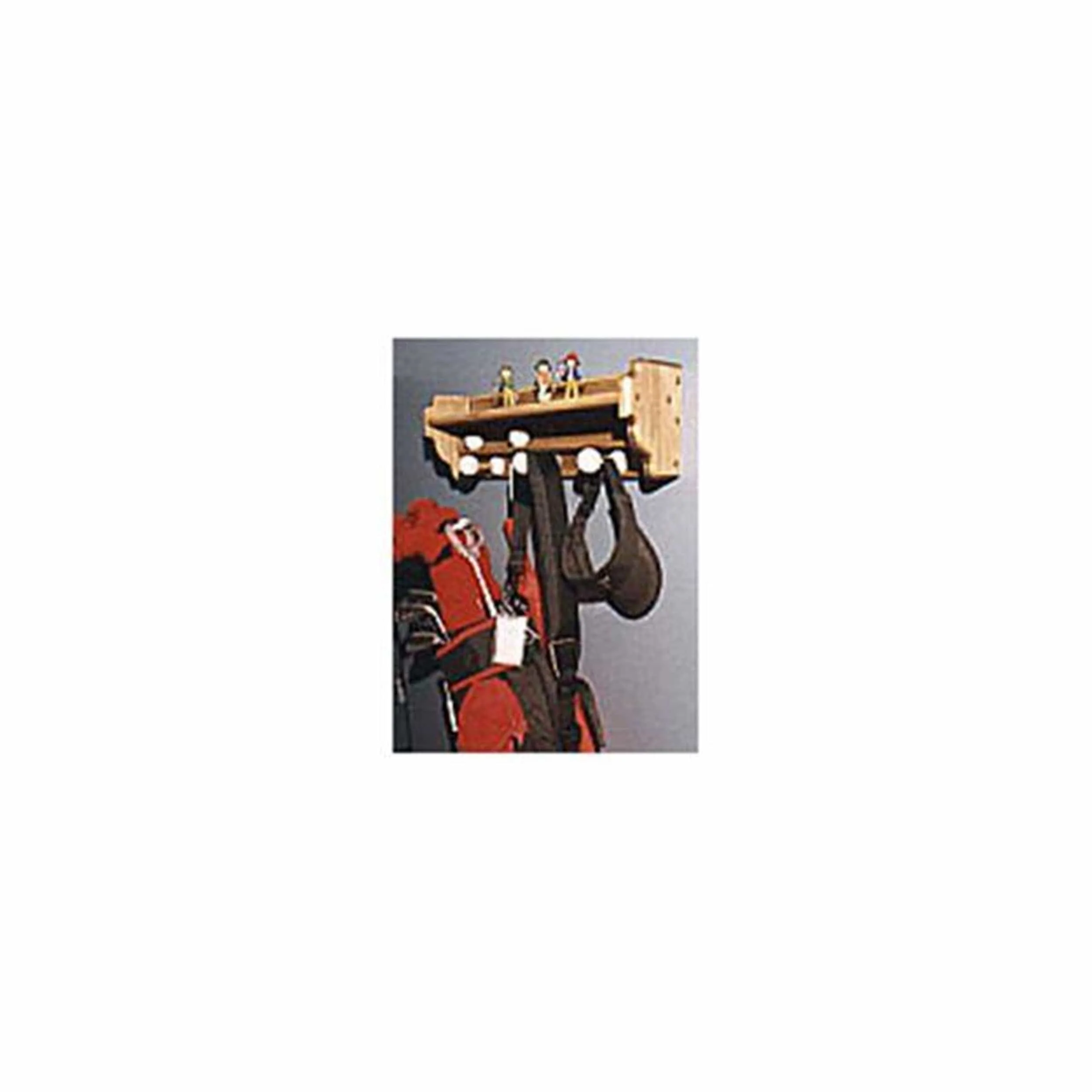 Woodworking Project Paper Plan to Build Golf Wall Shelf - Image 1