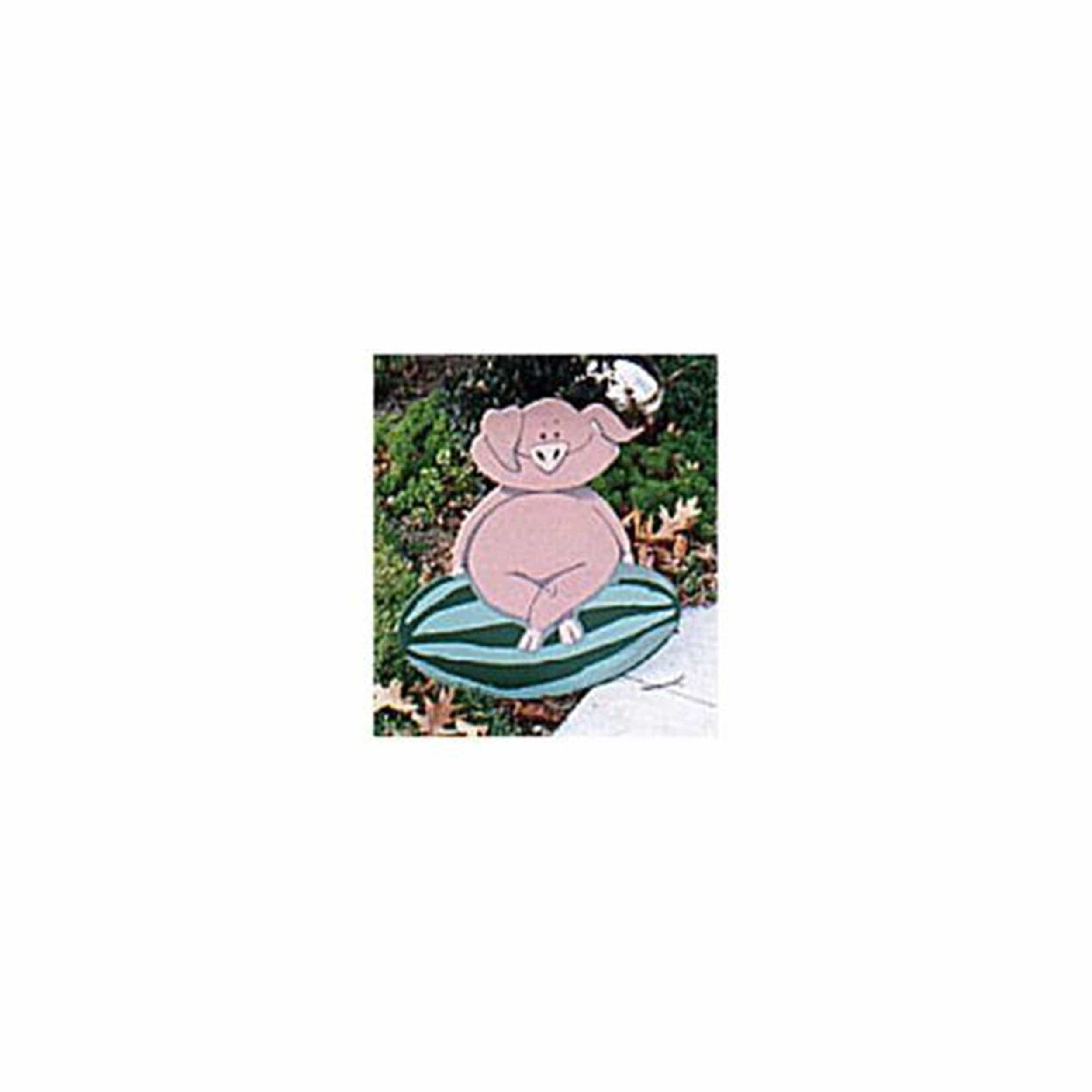 Woodworking Project Paper Plan to Build Pig on Watermelon - Image 1
