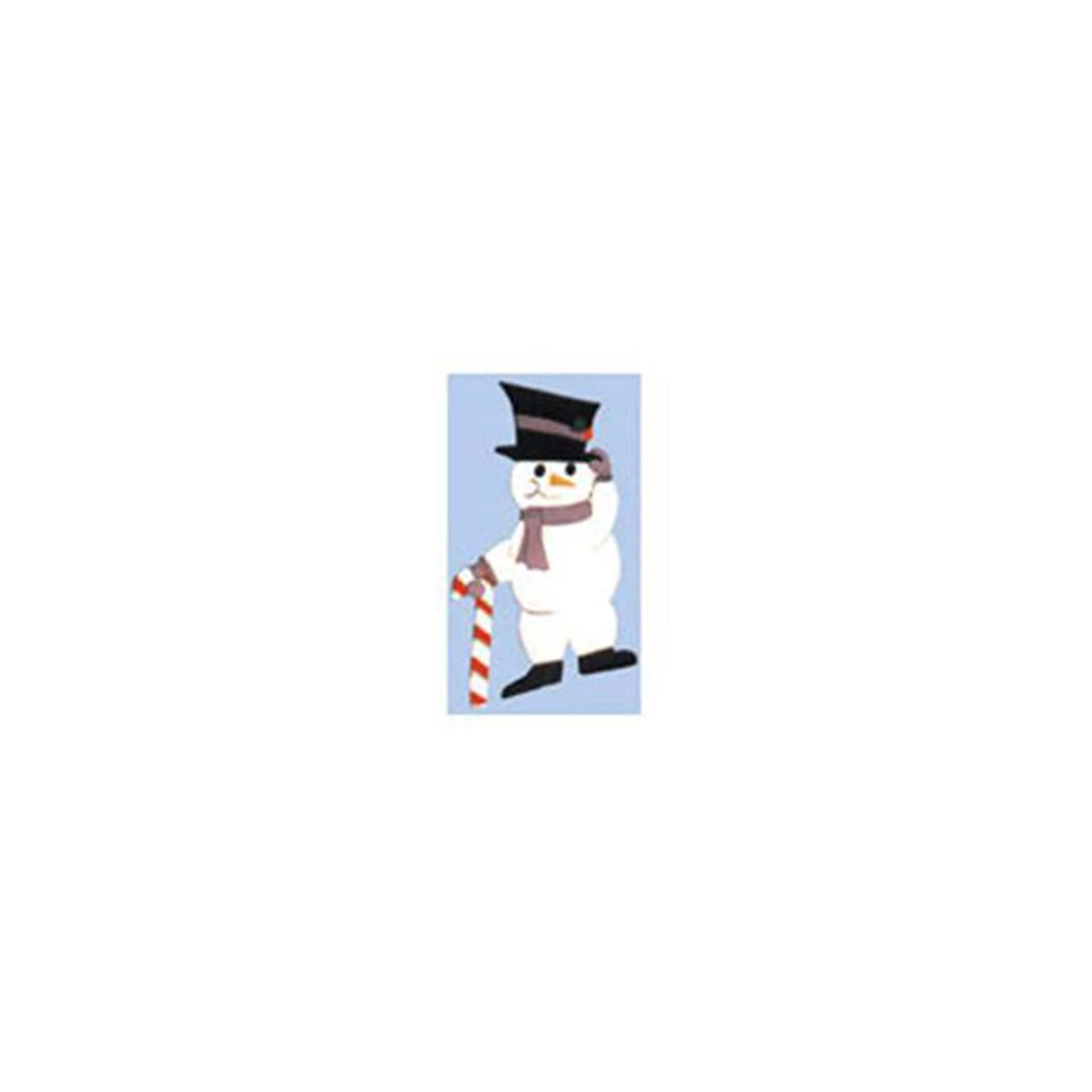Woodworking Project Paper Plan to Build Snowman with Candy Cane - Image 1