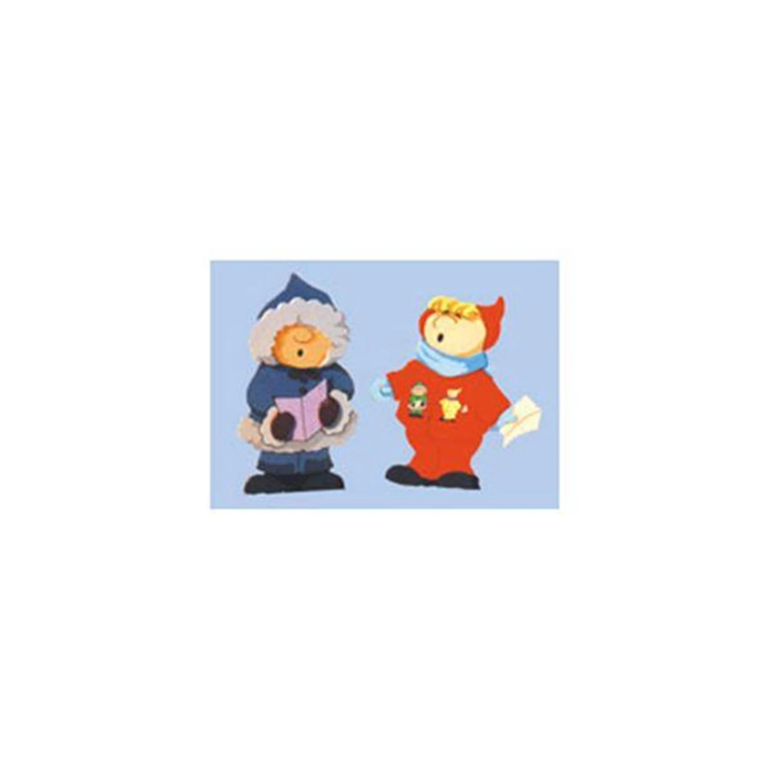 Woodworking Project Paper Plan to Build Boy and Girl Carolers - Image 1