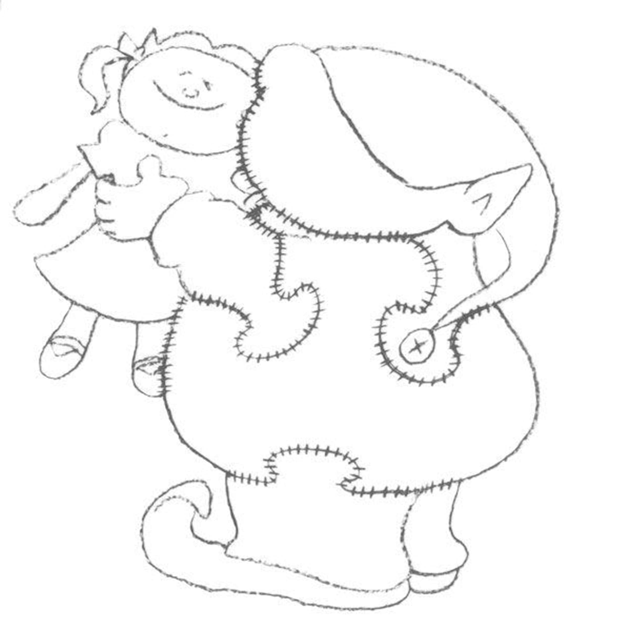 Woodworking Project Paper Plan to Build Elf Kissing Doll - Image 1