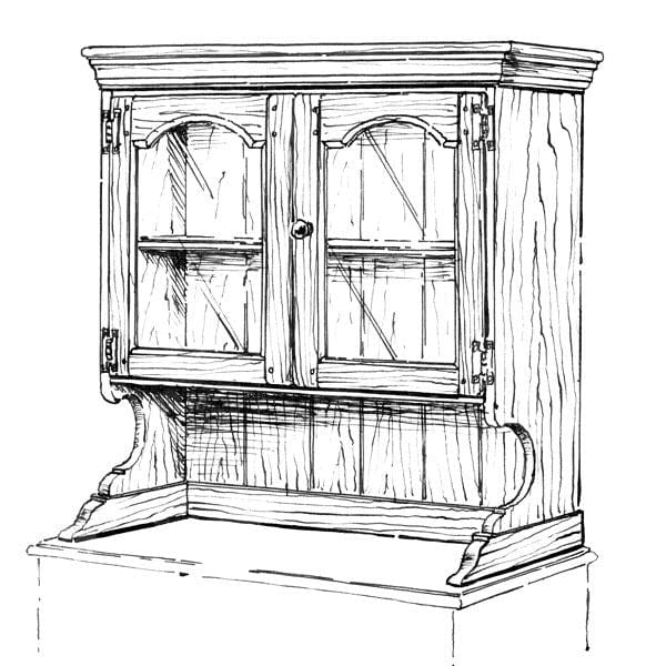 Woodworking Project Paper Plan to Build Buffet Hutch - Image 1