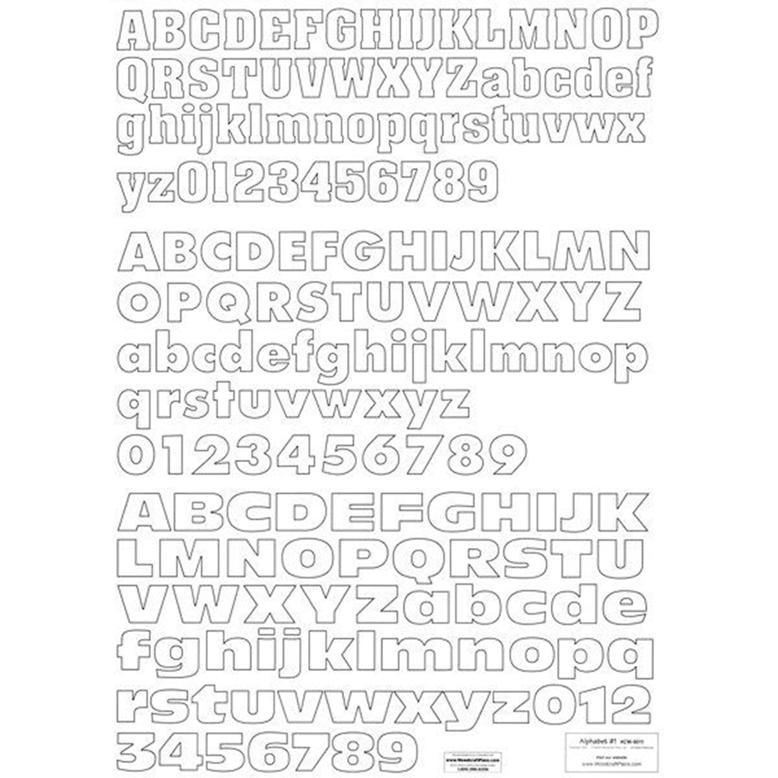 Woodworking Project Paper Plan to Build Letters & Numbers Alphabet 1 - Image 1