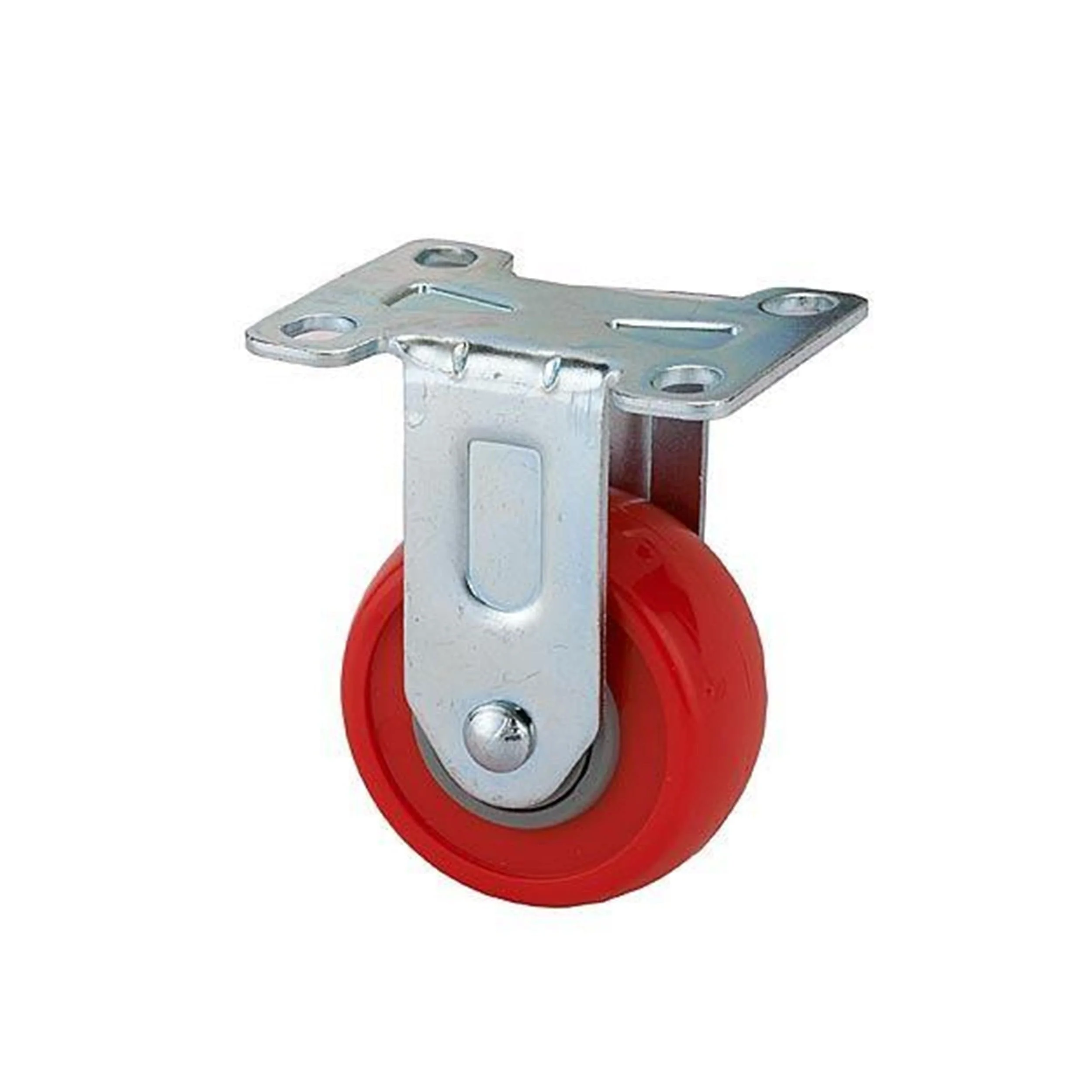HD Caster – Non-Locking – Non-Swiveling – 2-1/2″ – 4 Hole Mounting Plate