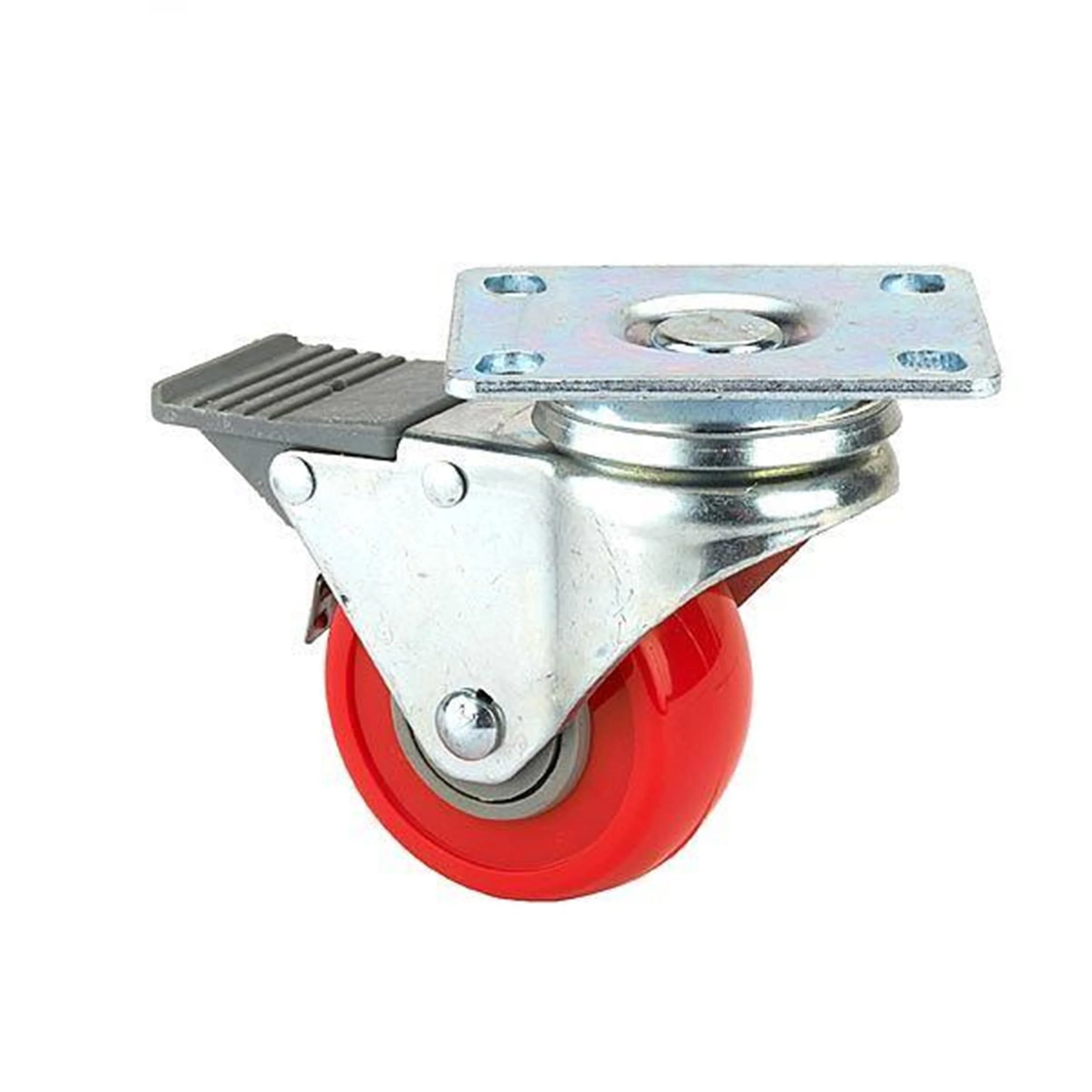 HD Caster – Double Locking – Swiveling – 2-1/2″ – 4 Hole Mounting Plate