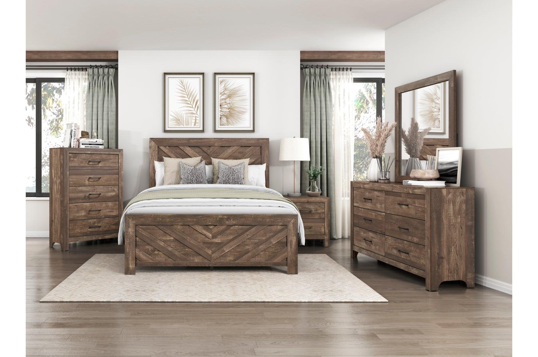 Corbin Rustic Brown Panel Bedroom Set - Image 2