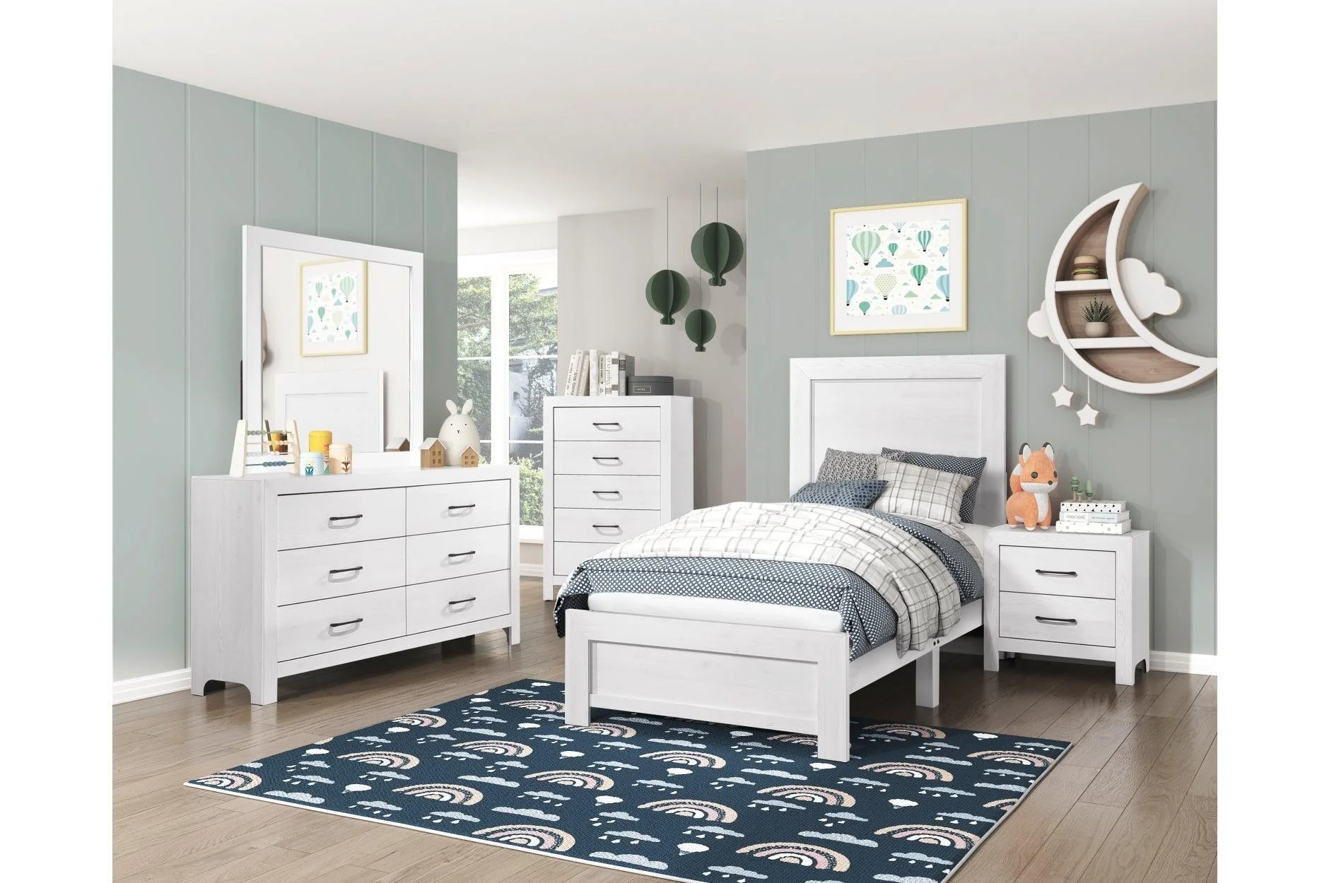 Corbin White Panel Bedroom Set - Image 2