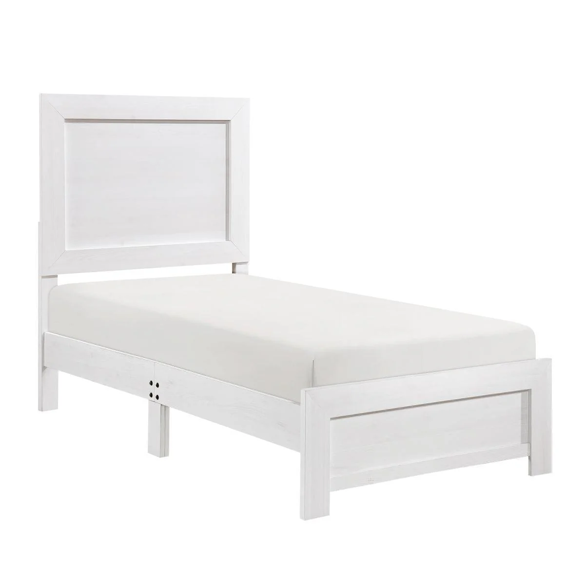 Corbin White Panel Twin Bed - Image 2